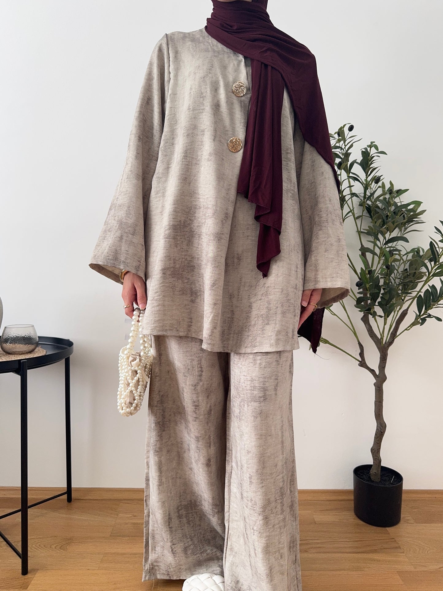 Hafsa Zweiteiler beige