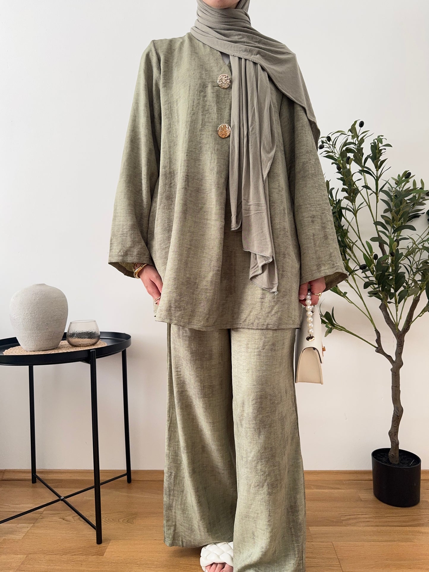 Hafsa Zweiteiler khaki