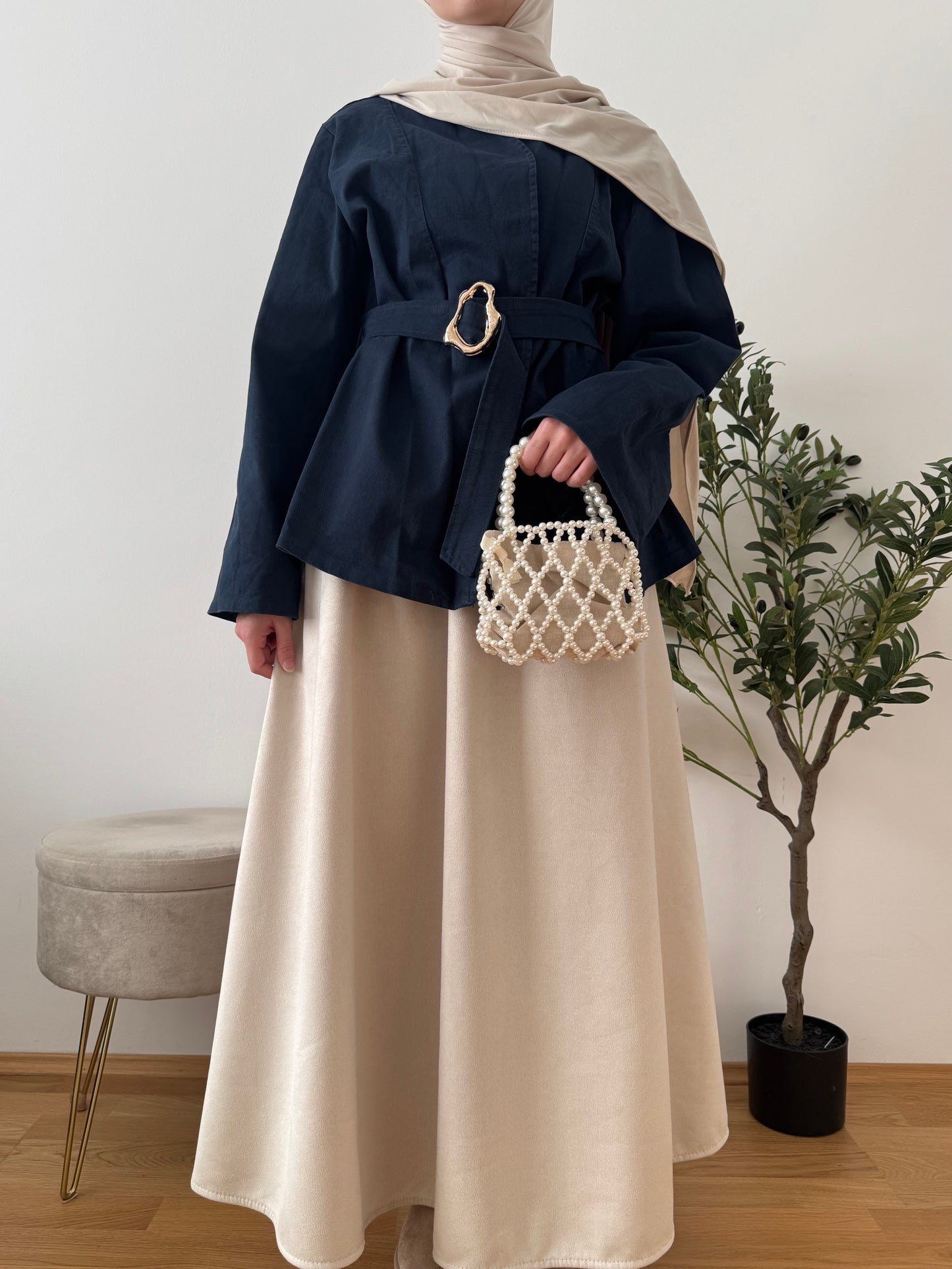 Denim Oberteil dunkelblau