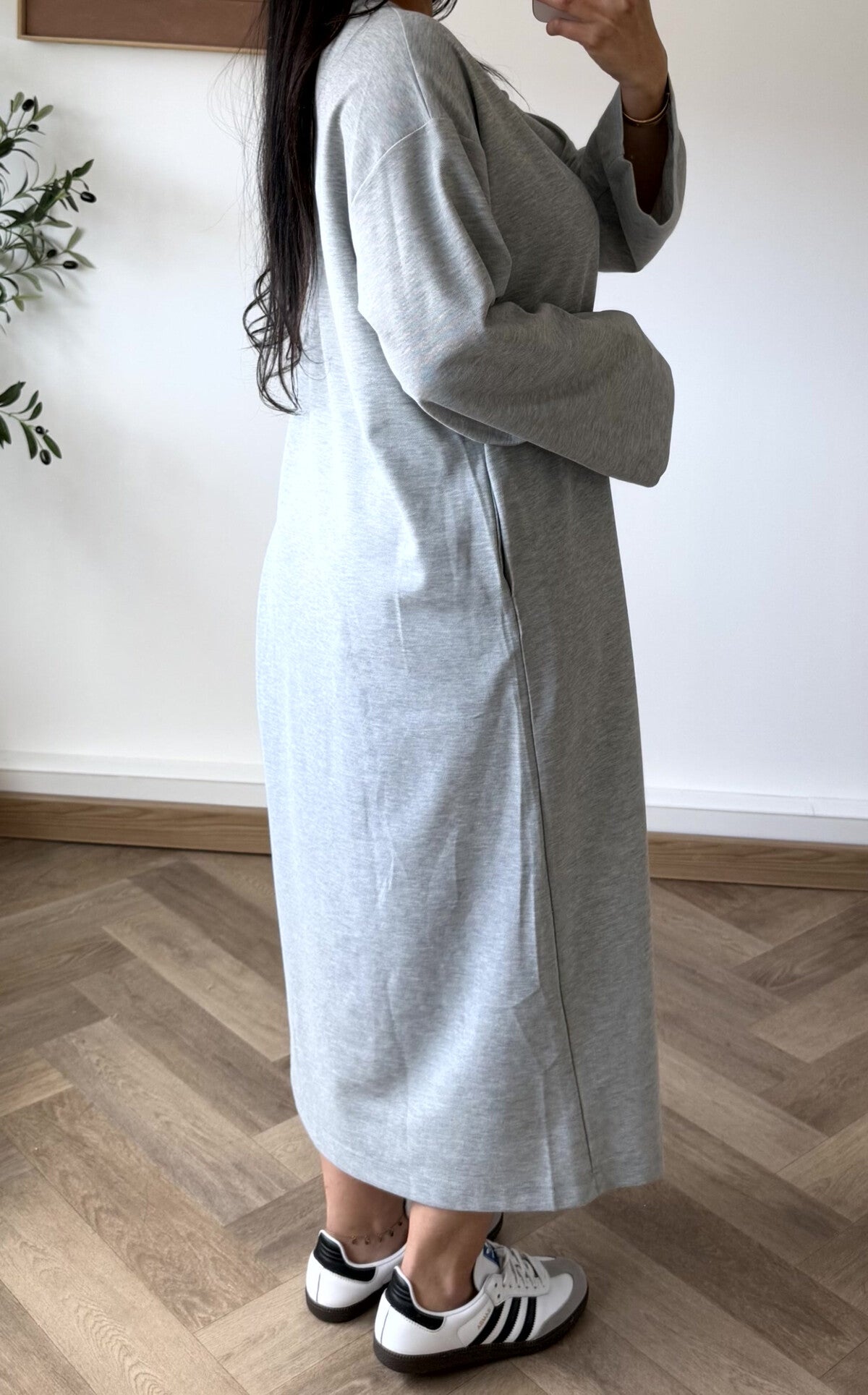 Lamia Jersey Kleid grau