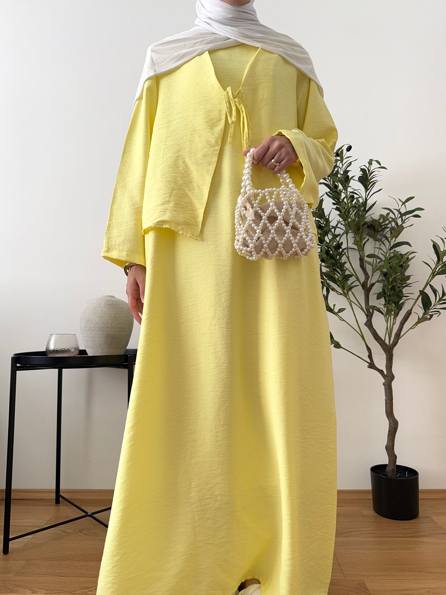 Amal Zweiteiler Kleid gelb
