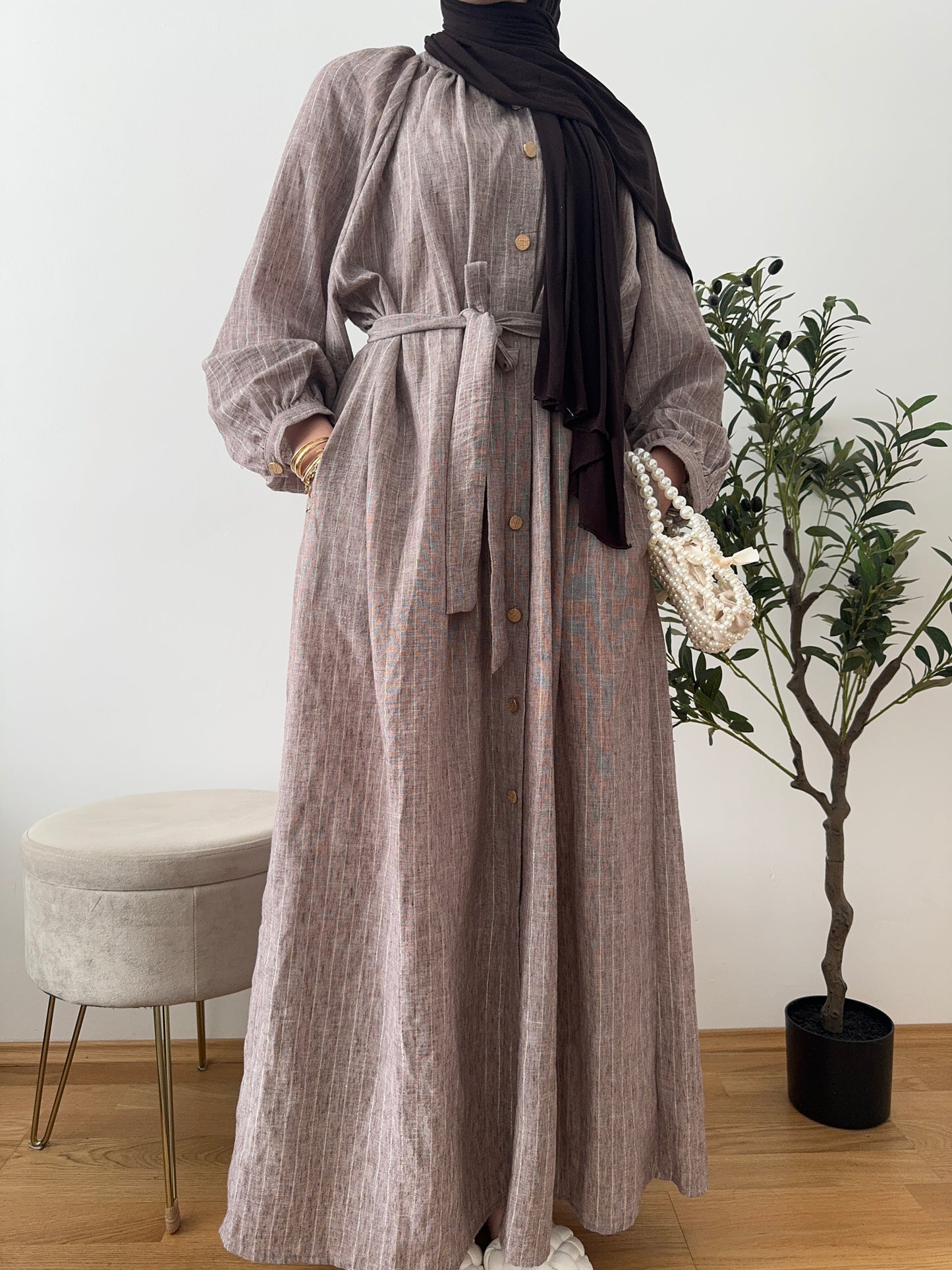 Amina Kleid taupe