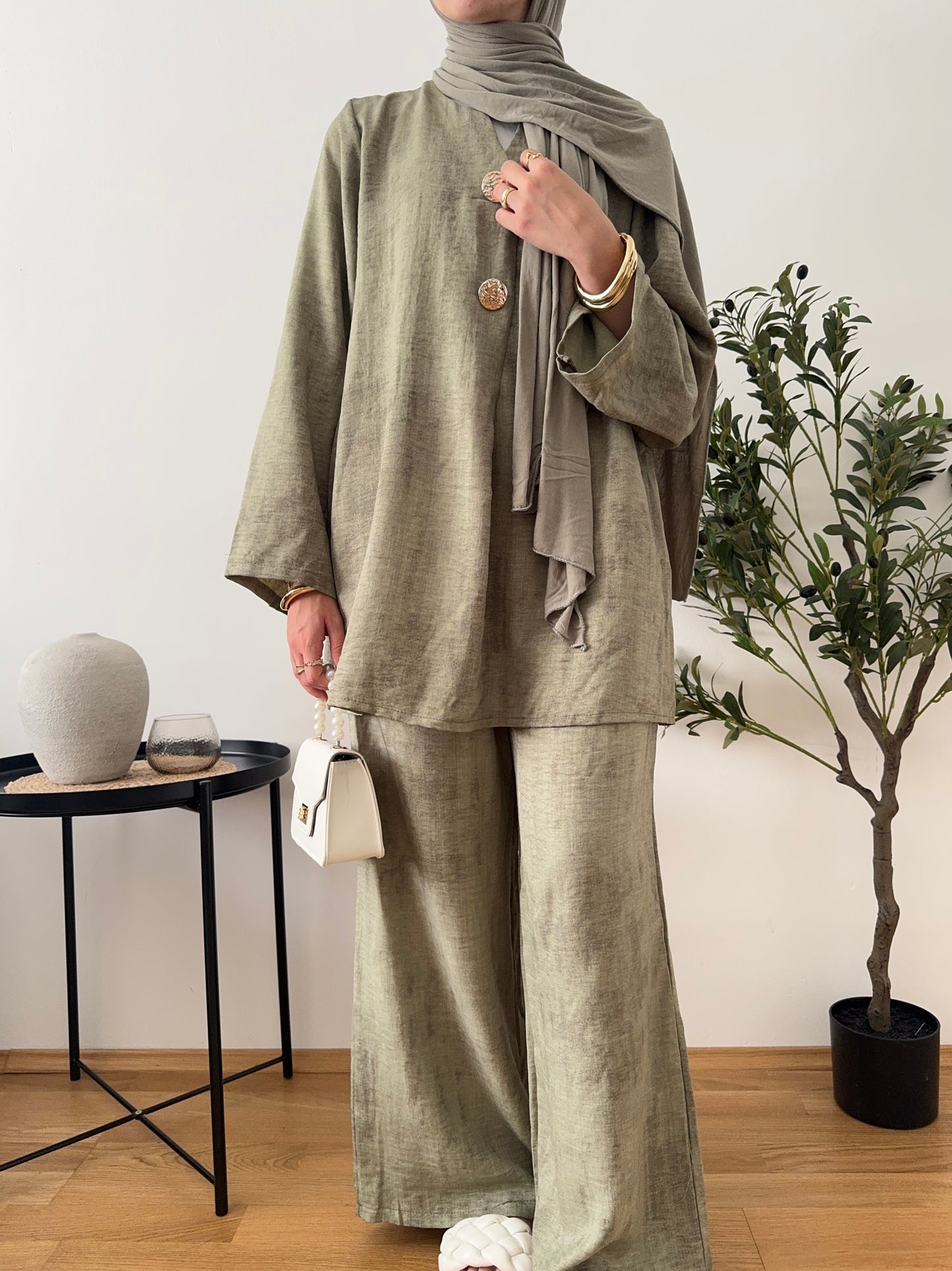 Hafsa Zweiteiler khaki