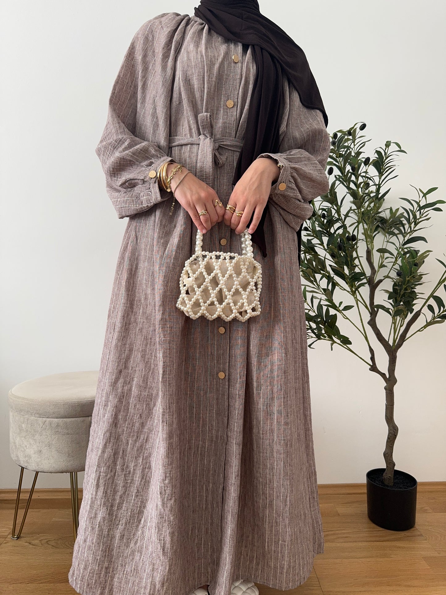 Amina Kleid taupe