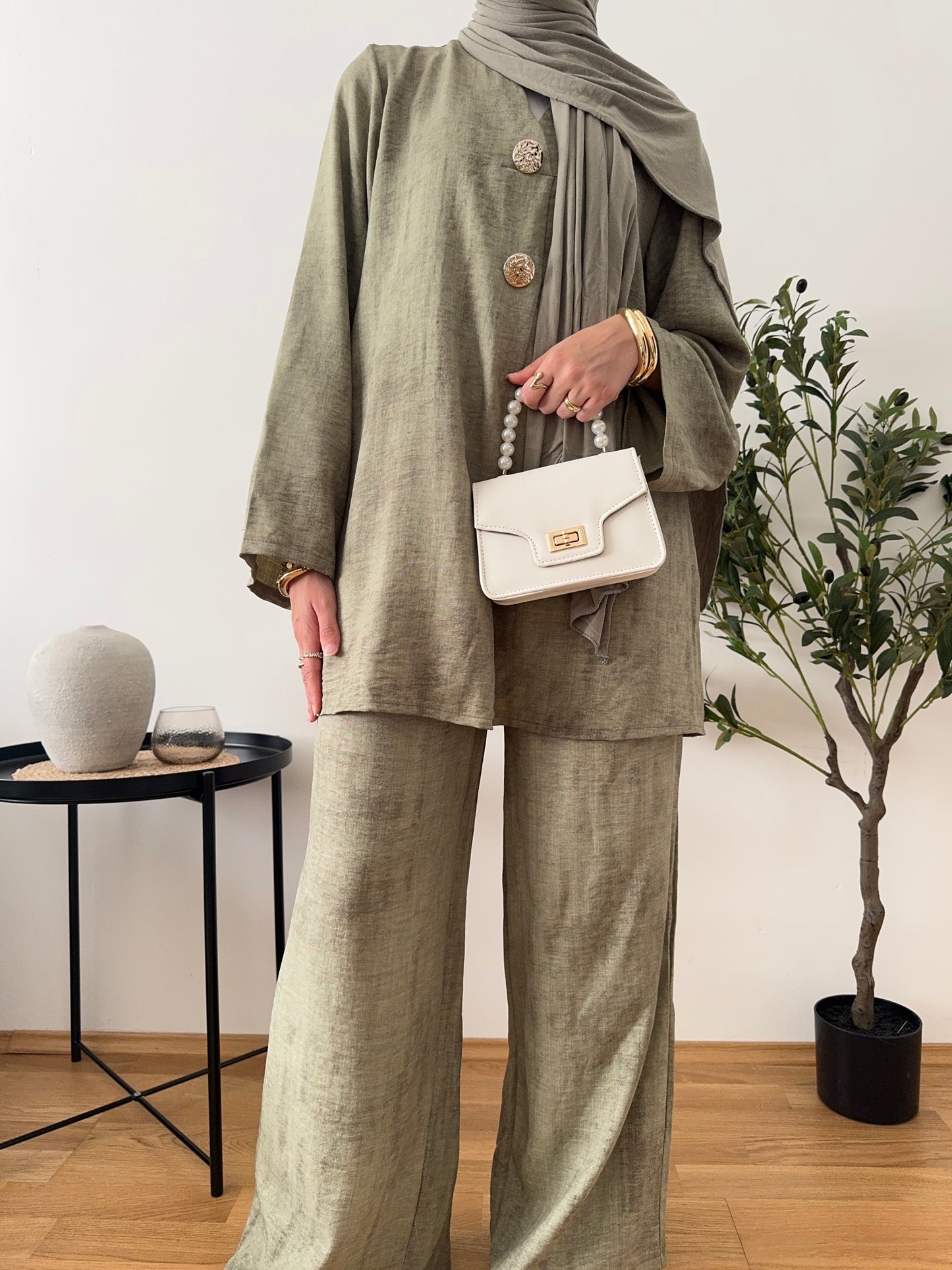 Hafsa Zweiteiler khaki