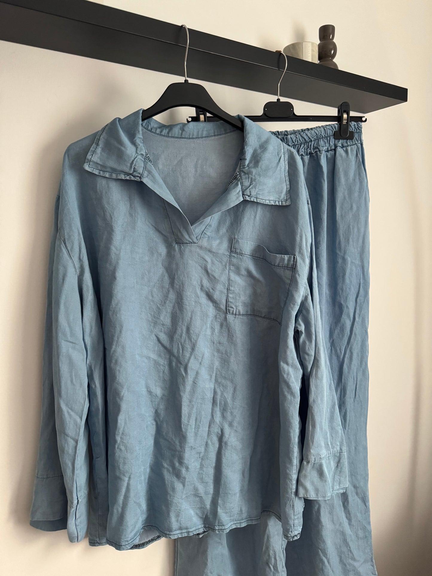 Denim Zweiteiler hell