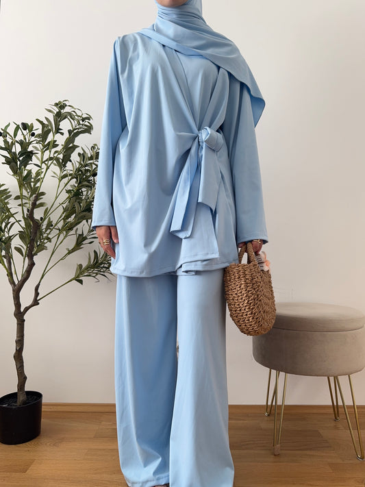 Cross Burkini hellblau