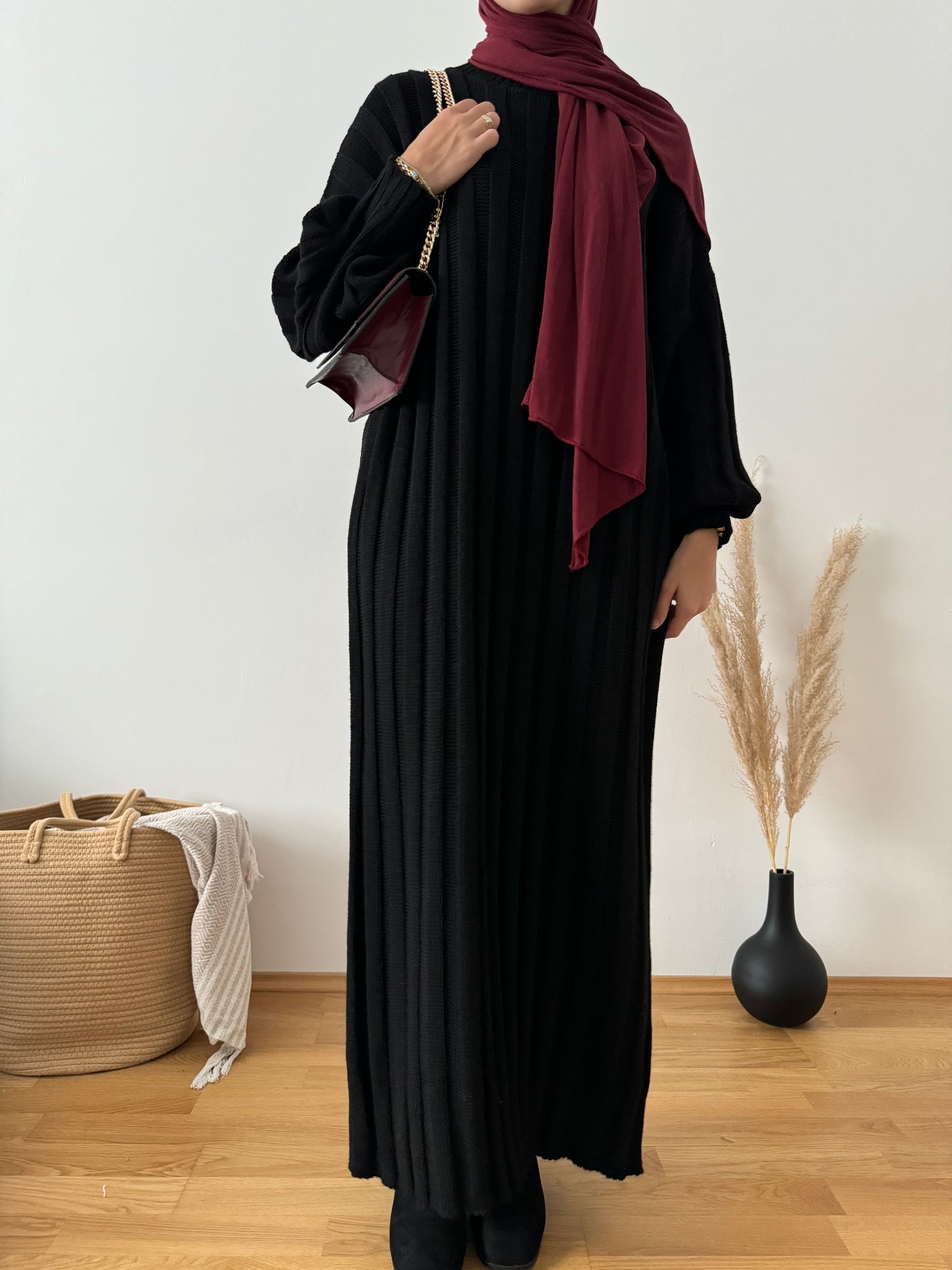 Selina Strick Kleid schwarz