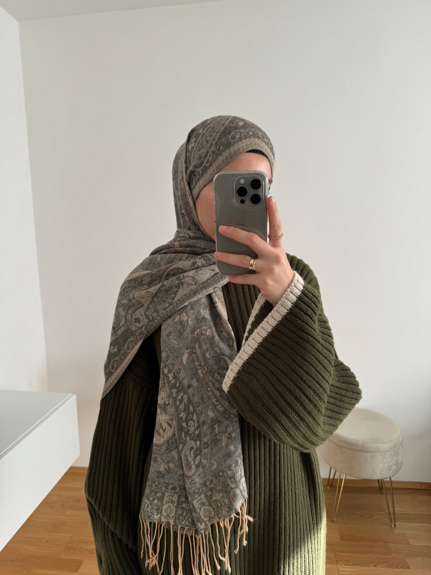 Pashmina Hijab creme