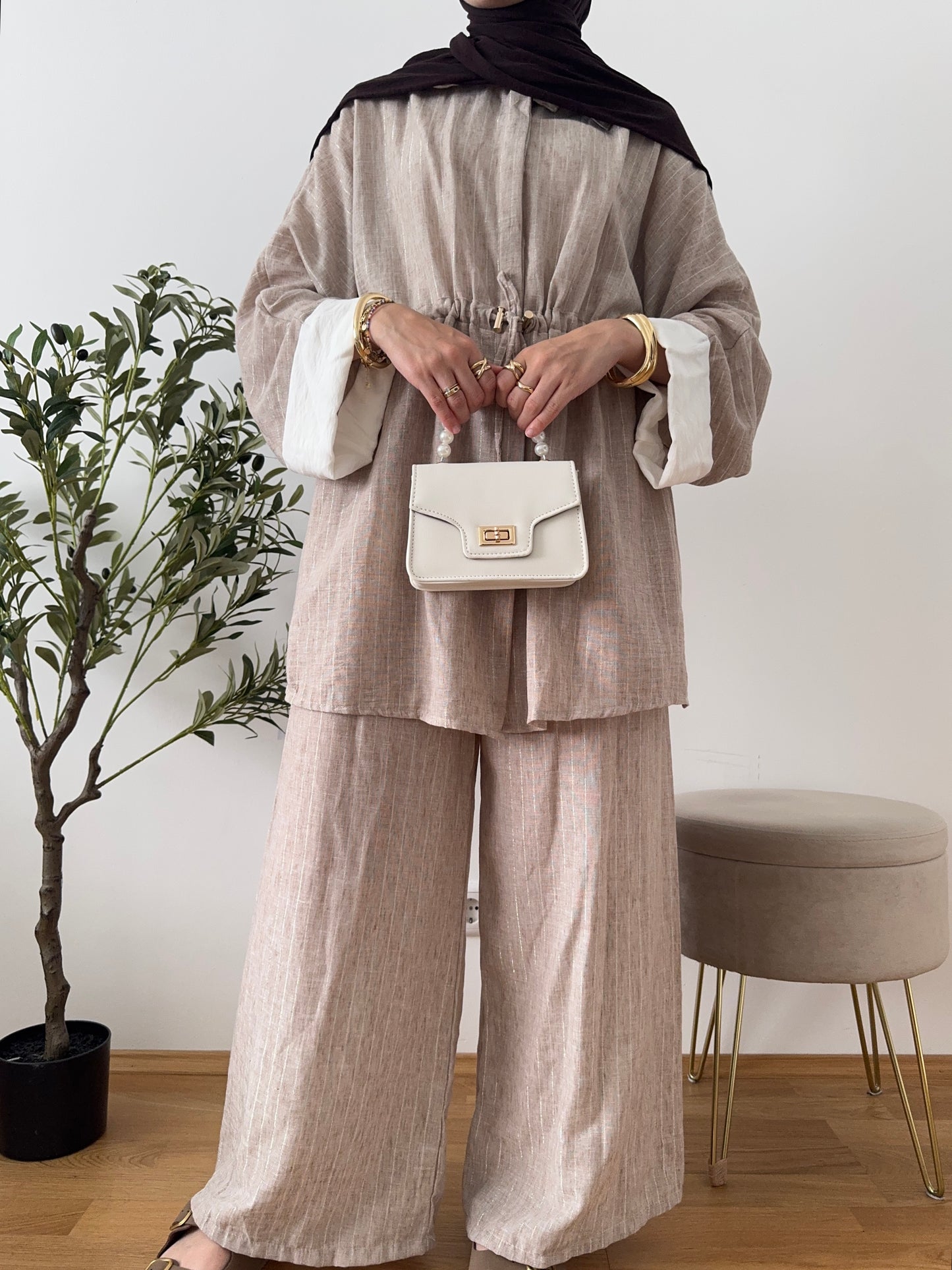 Samira Zweiteiler beige
