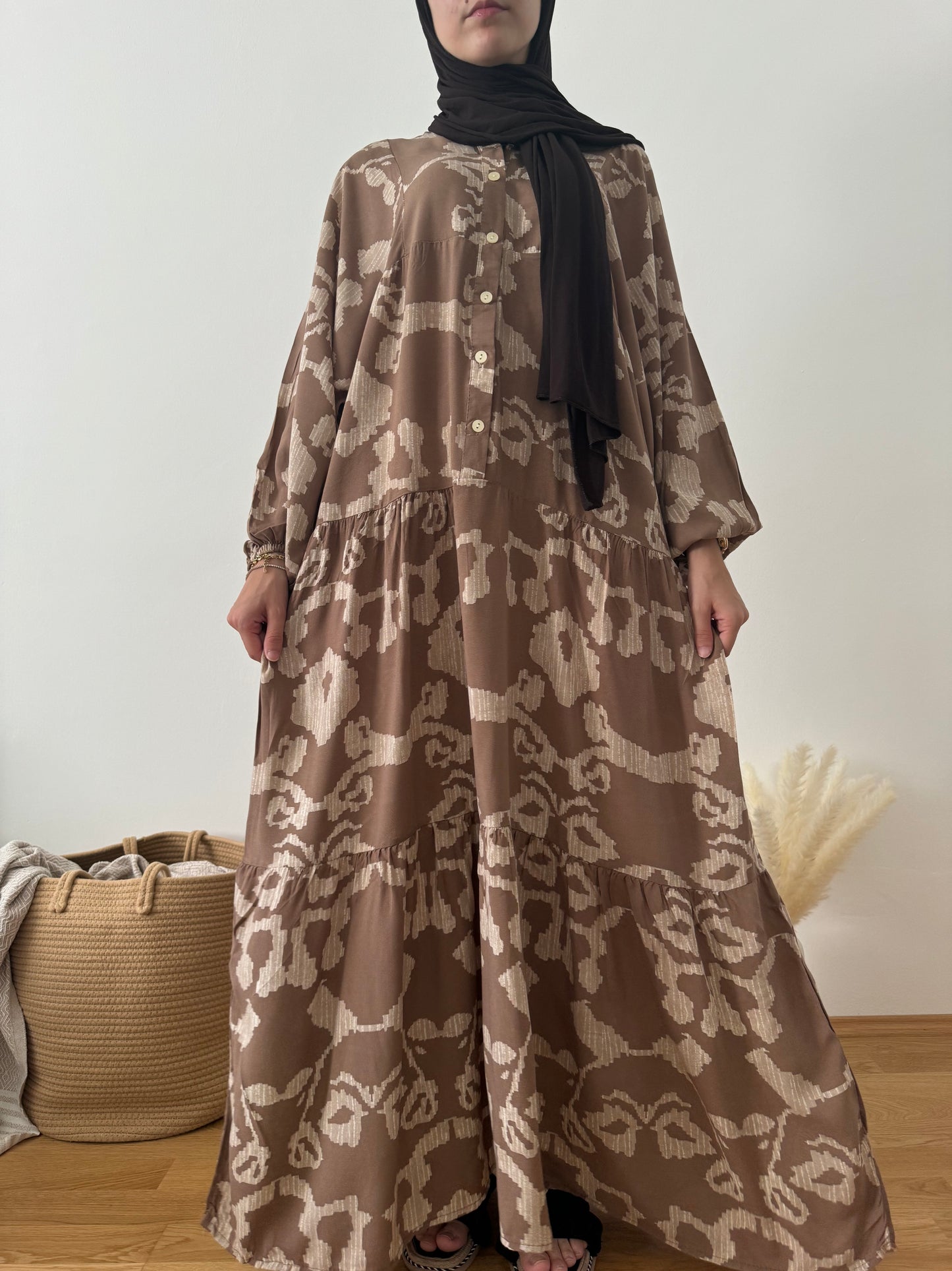 Boho Kleid beige-creme