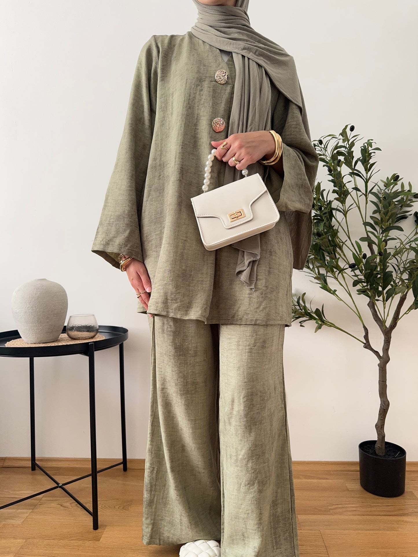 Hafsa Zweiteiler khaki