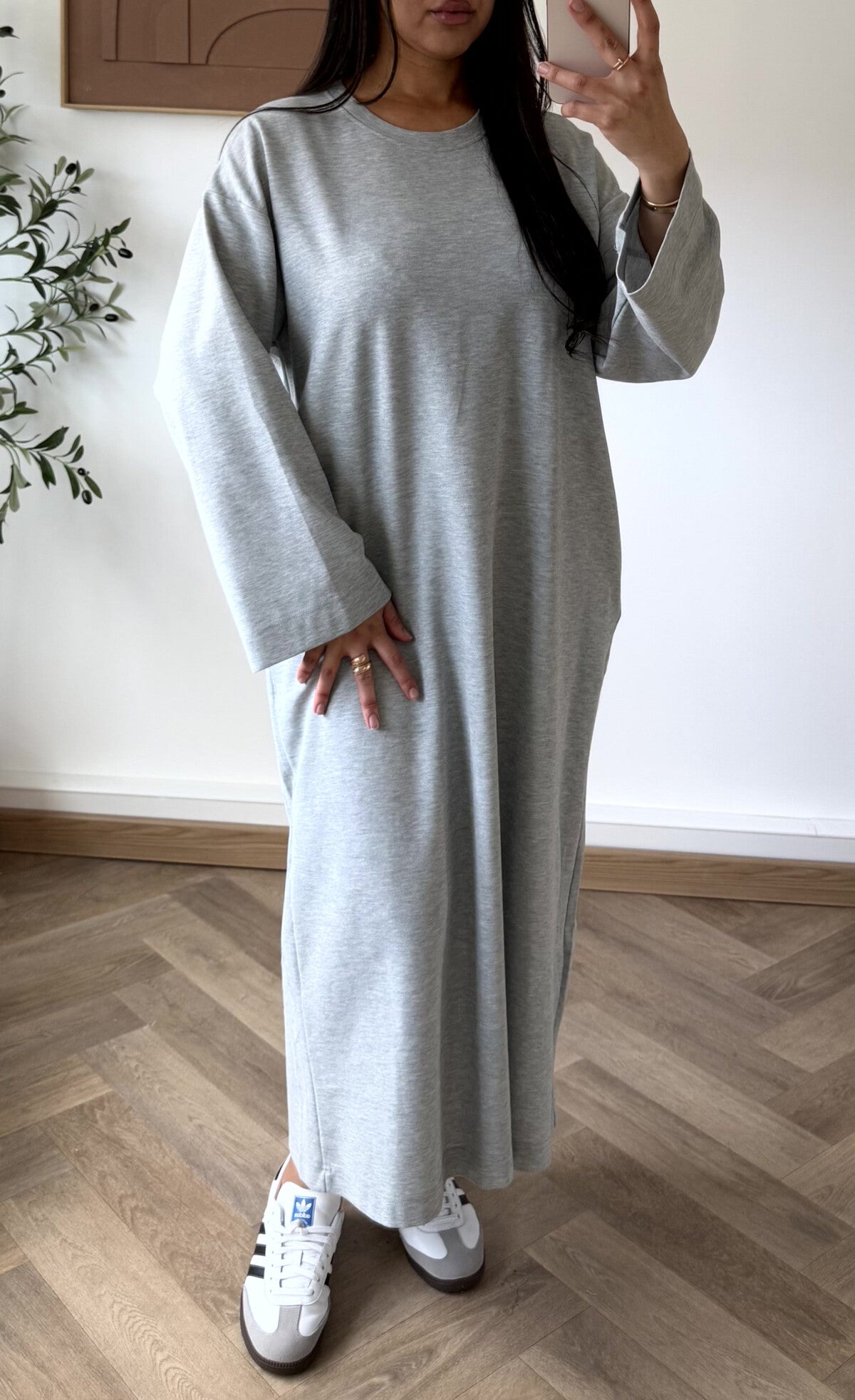 Lamia Jersey Kleid grau