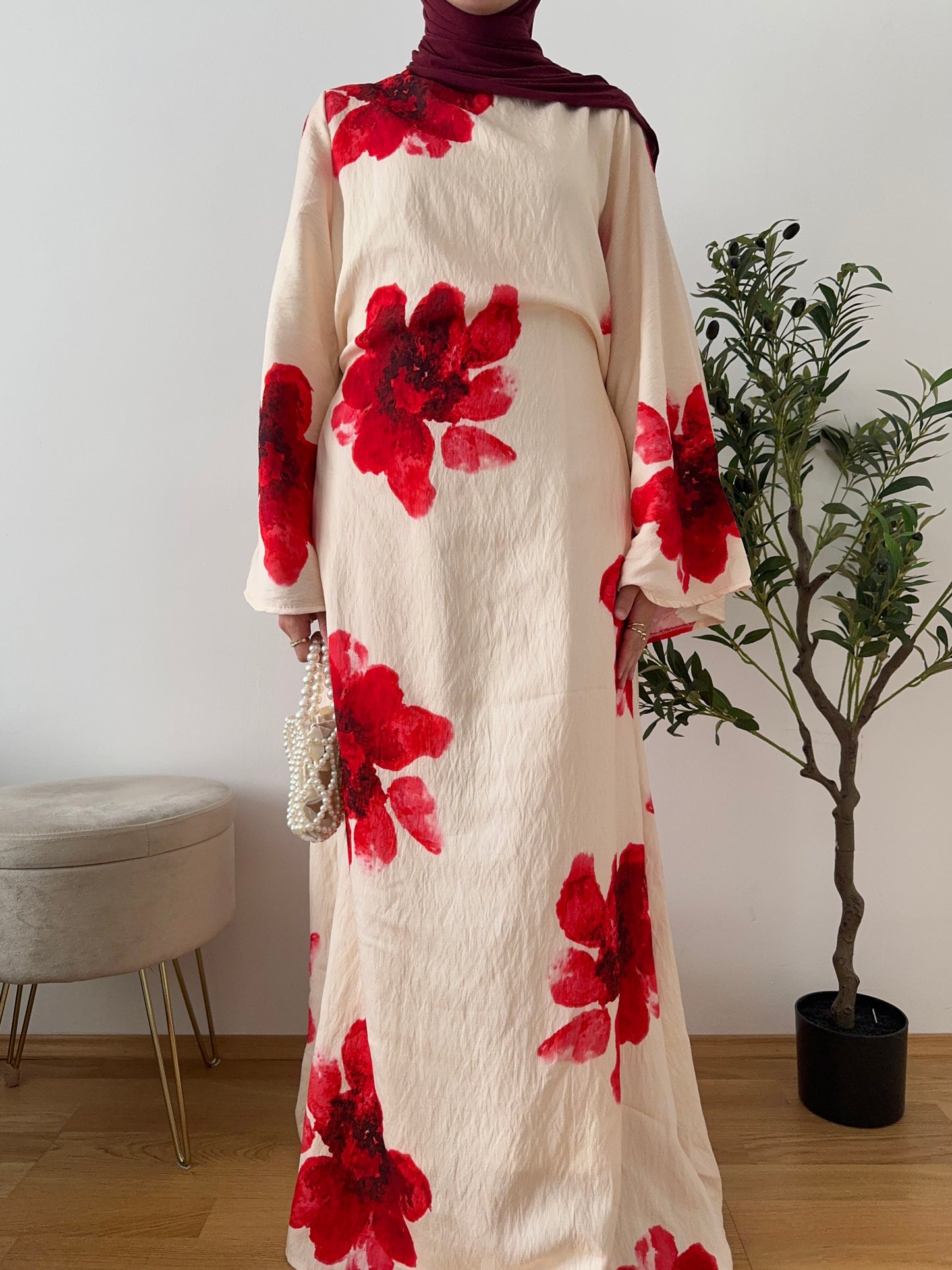 Alara Kleid beige-rot