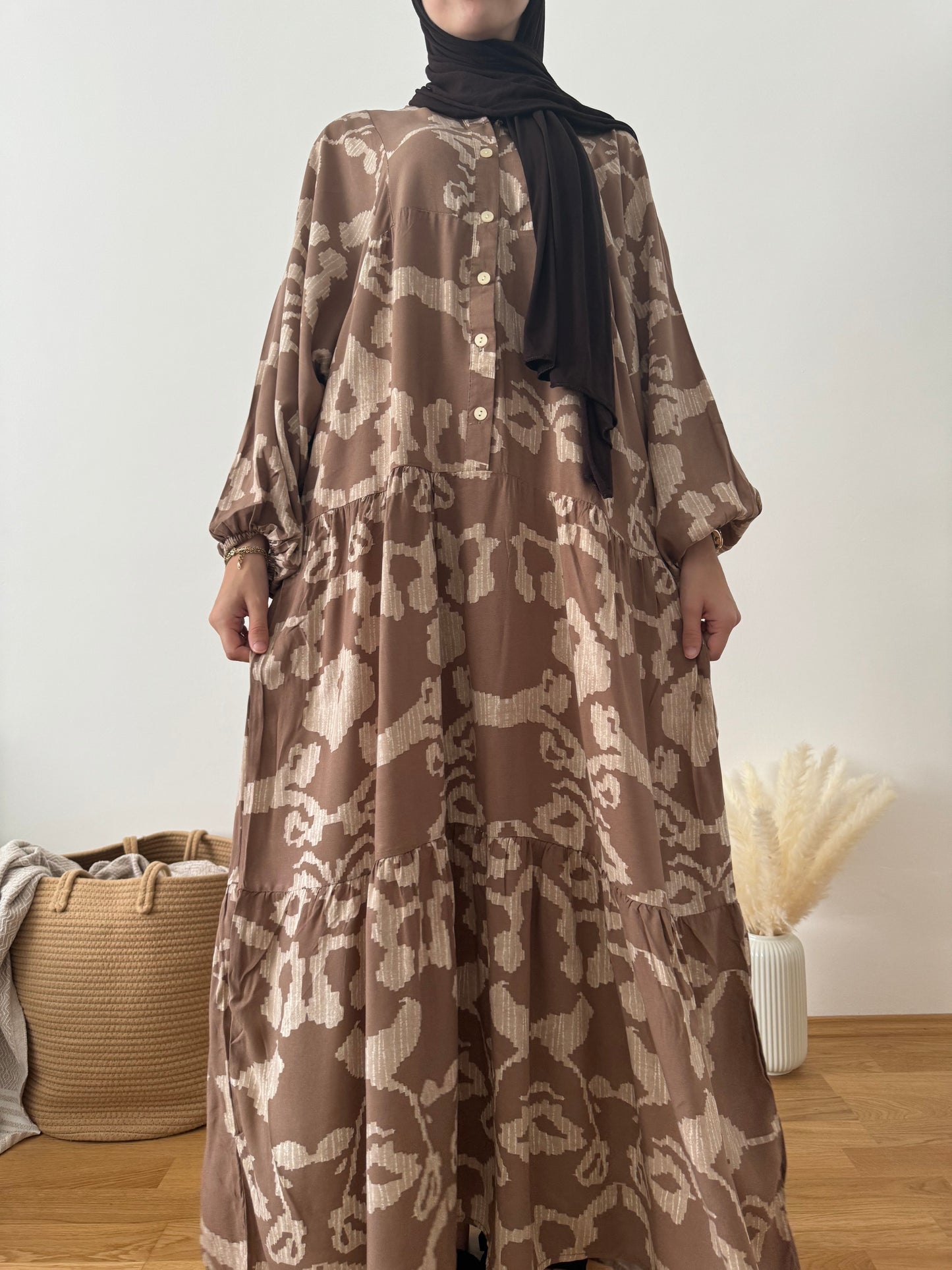 Boho Kleid beige-creme