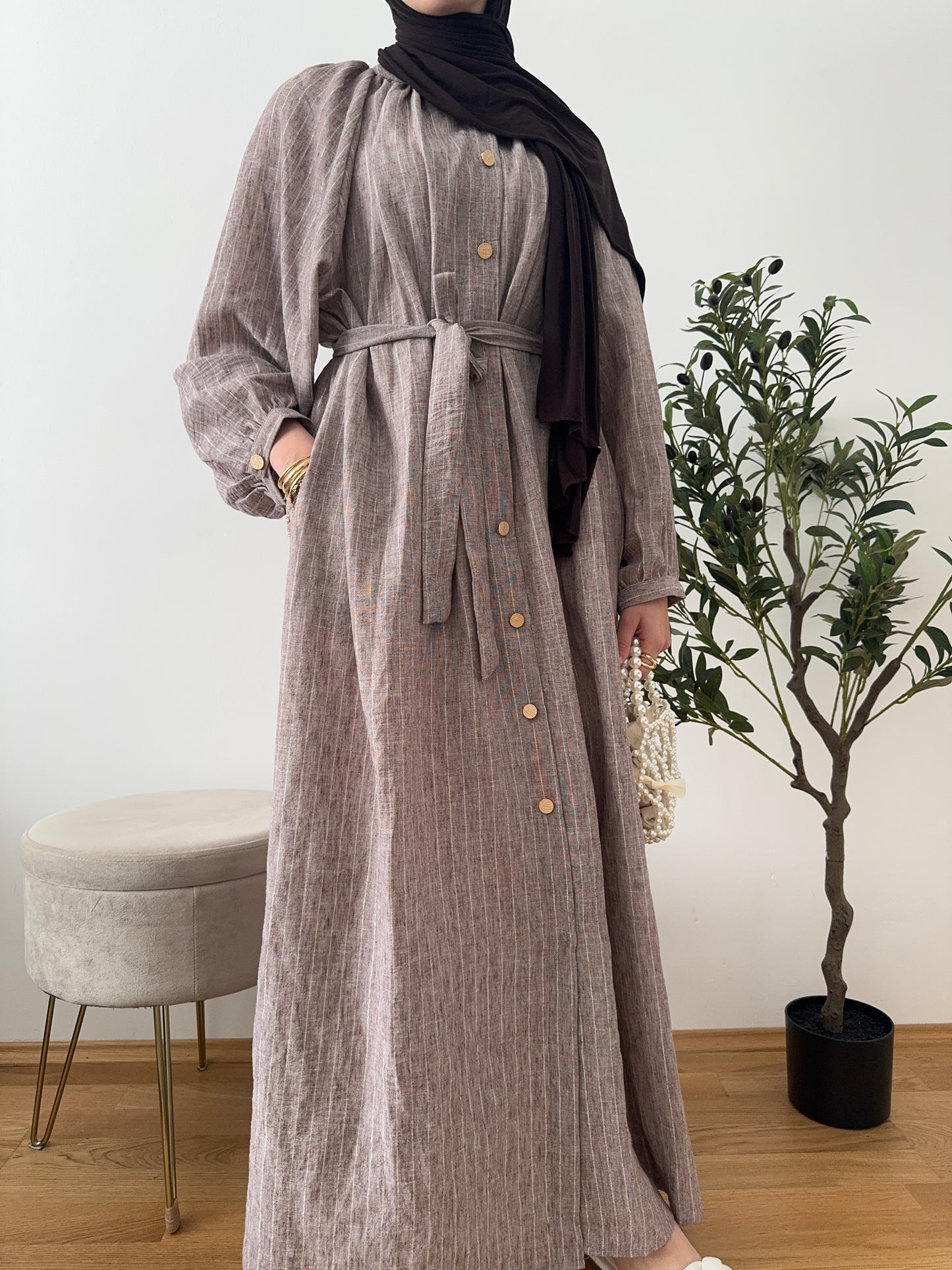 Amina Kleid taupe