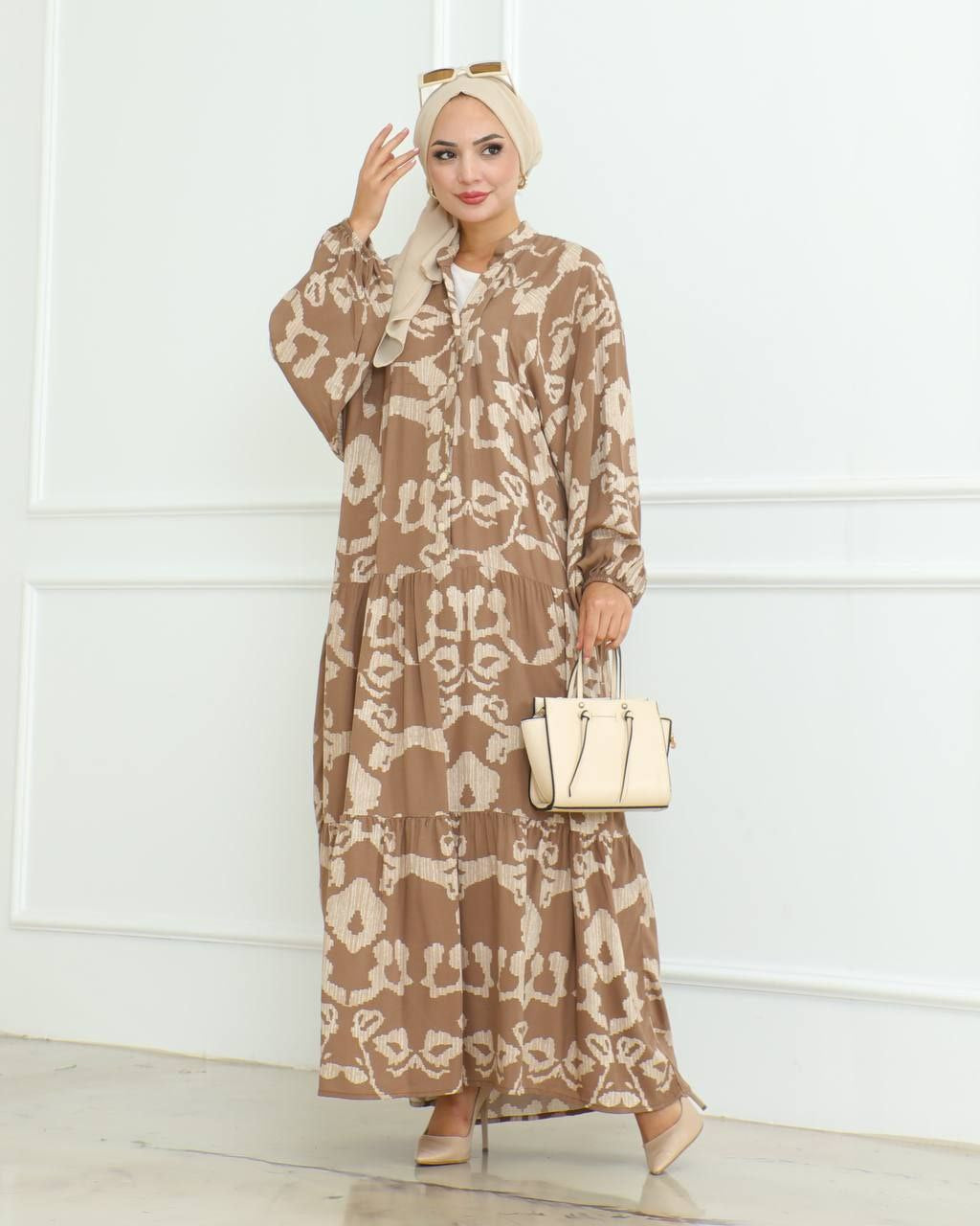 Boho Kleid beige-creme