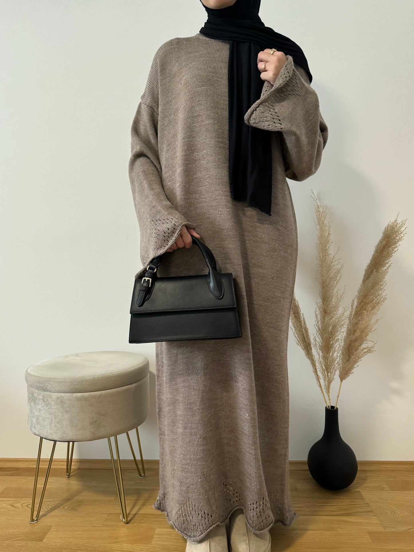 Meryem Strick Kleid mocha