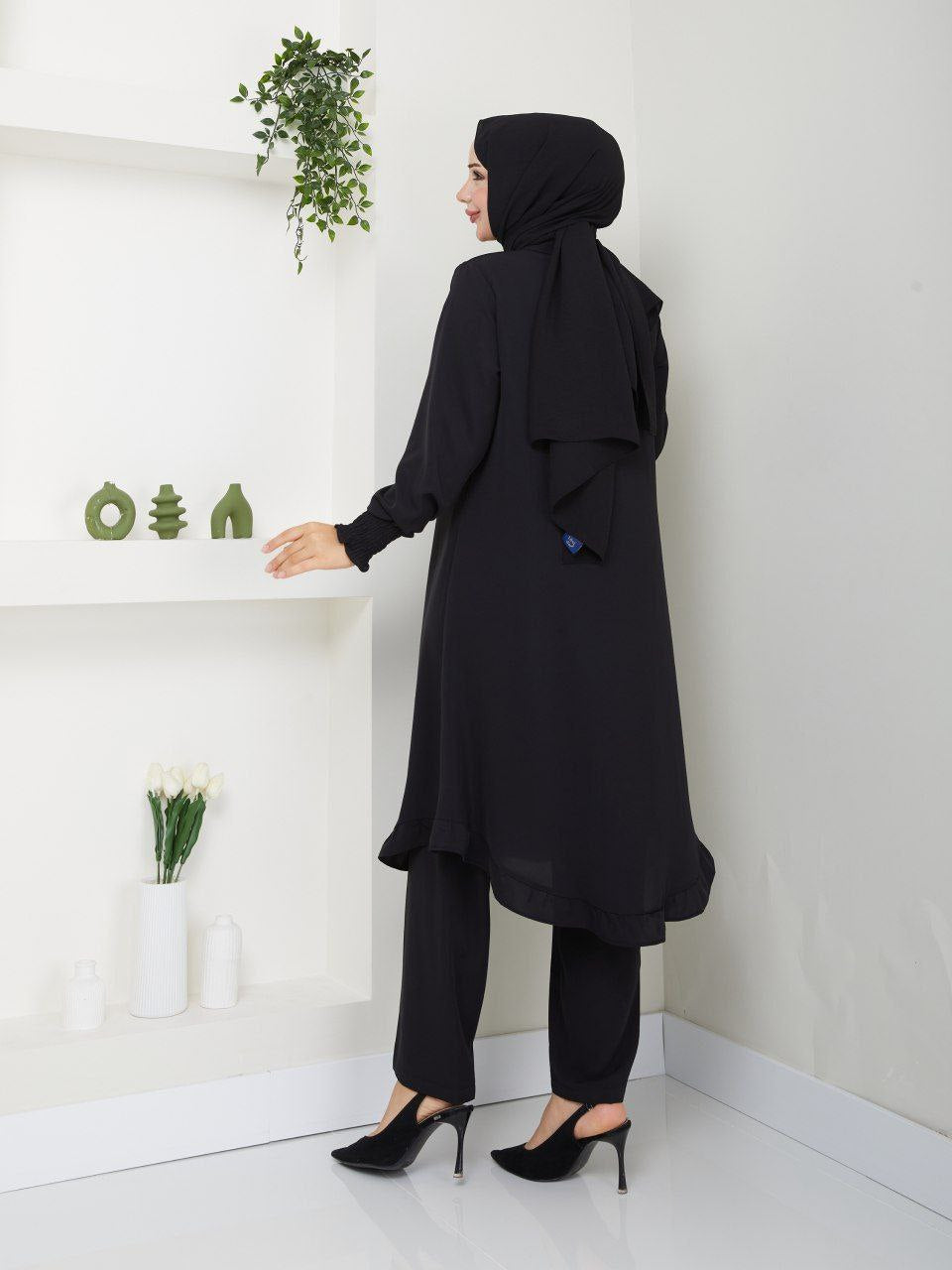 Zweiteiler Medina Seide schwarz