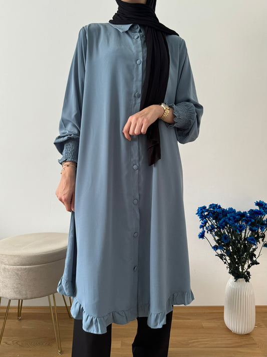 Zweiteiler Medina Seide blau