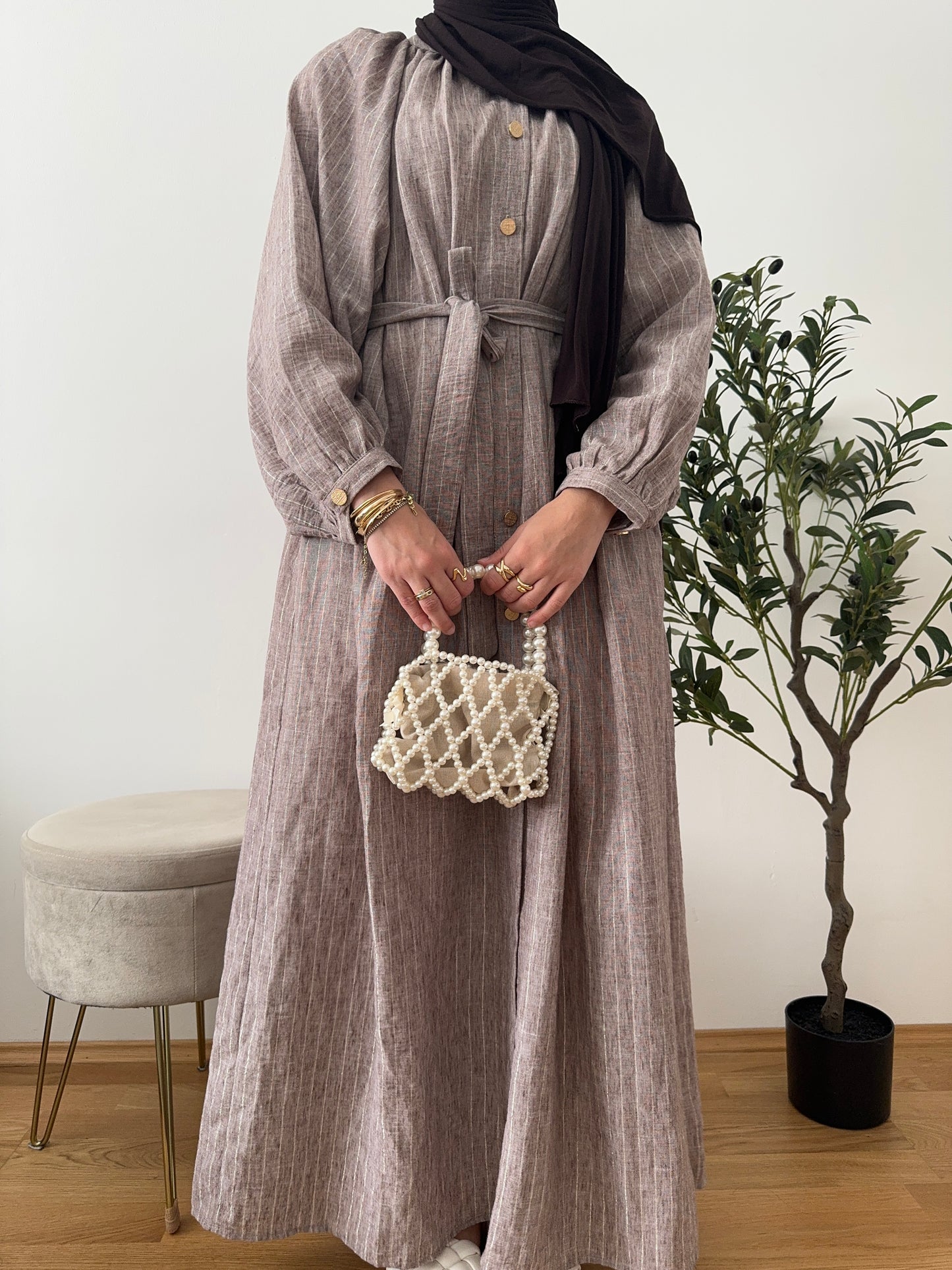 Amina Kleid taupe