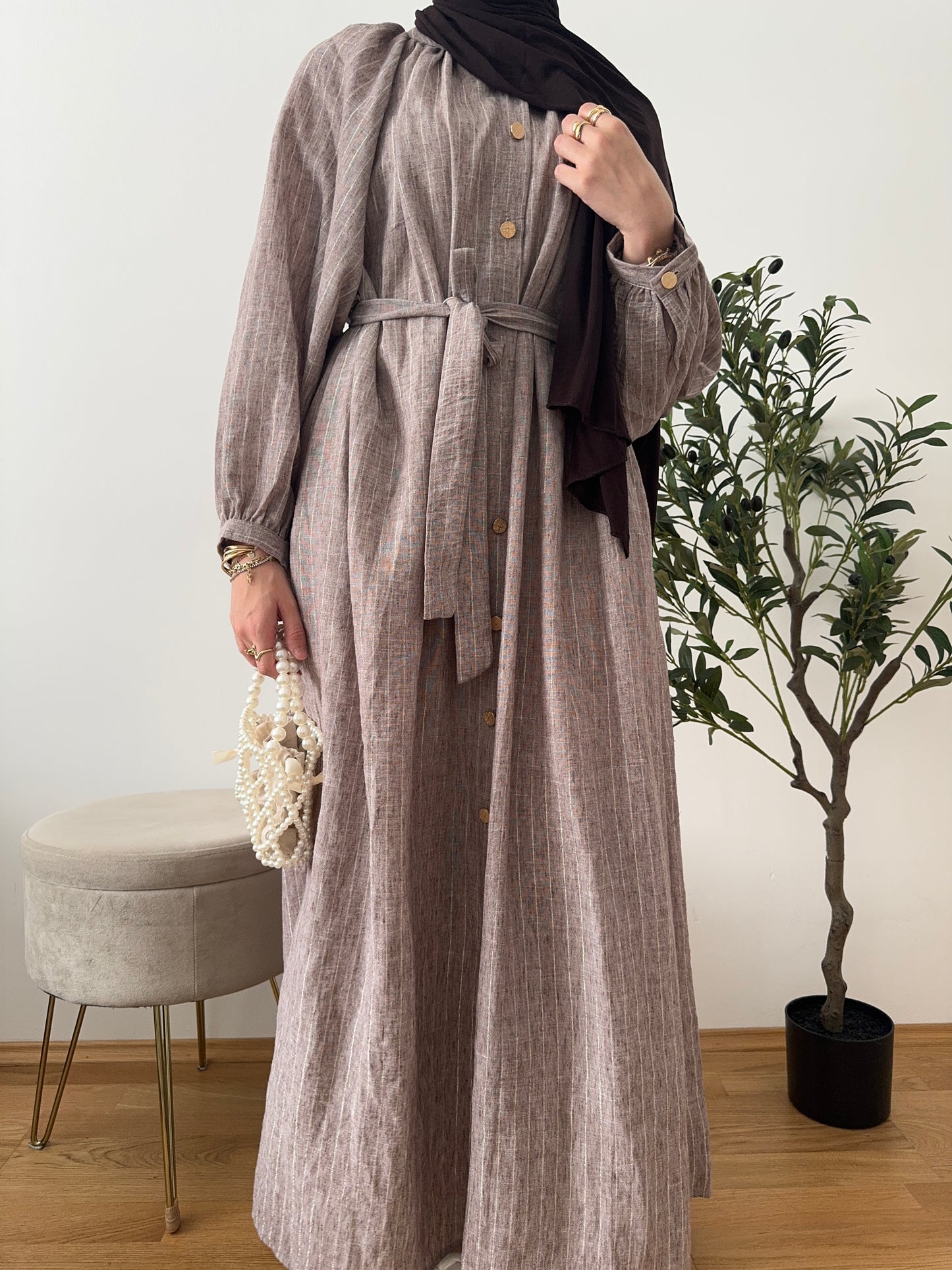 Amina Kleid taupe