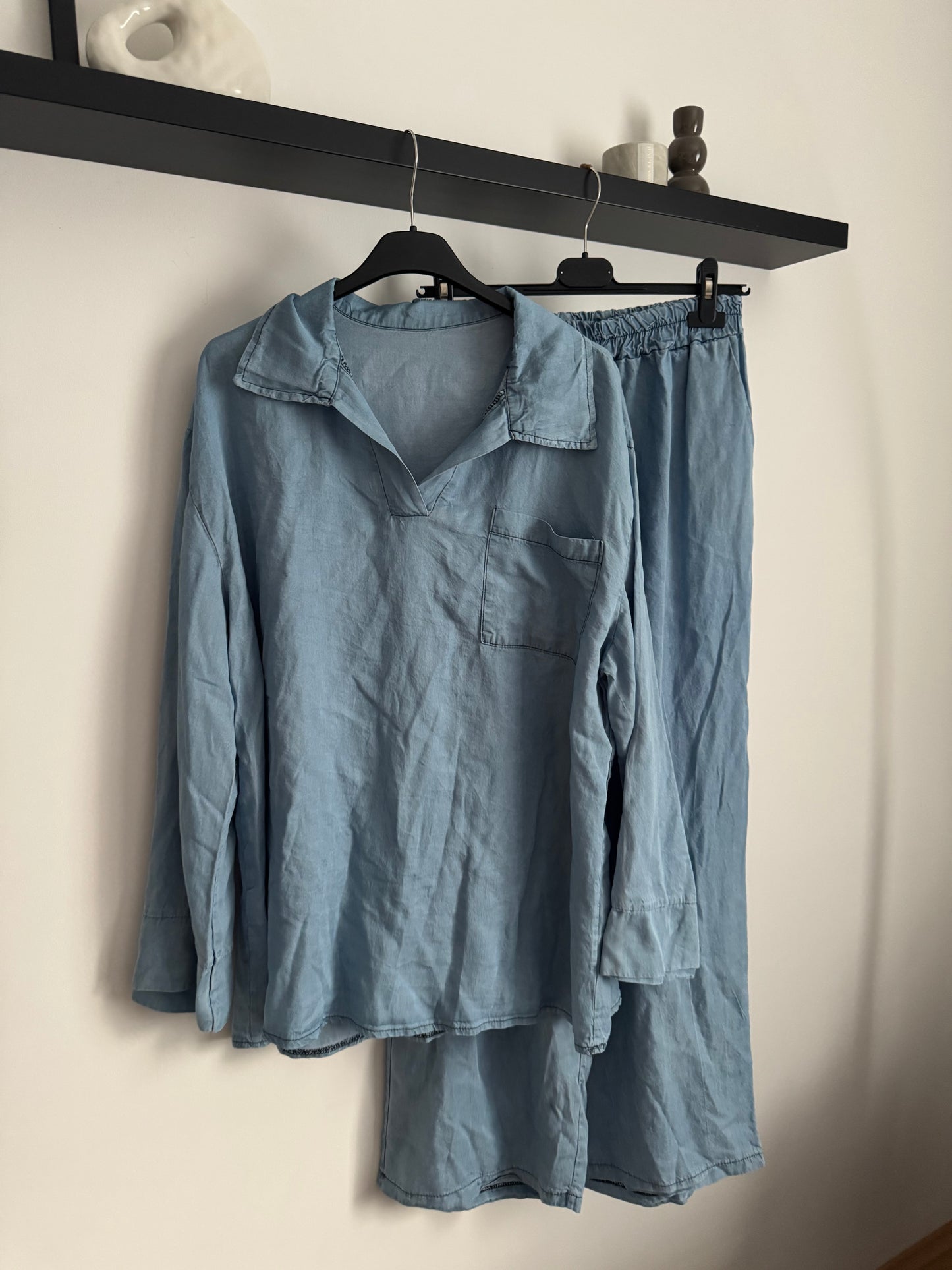Denim Zweiteiler hell