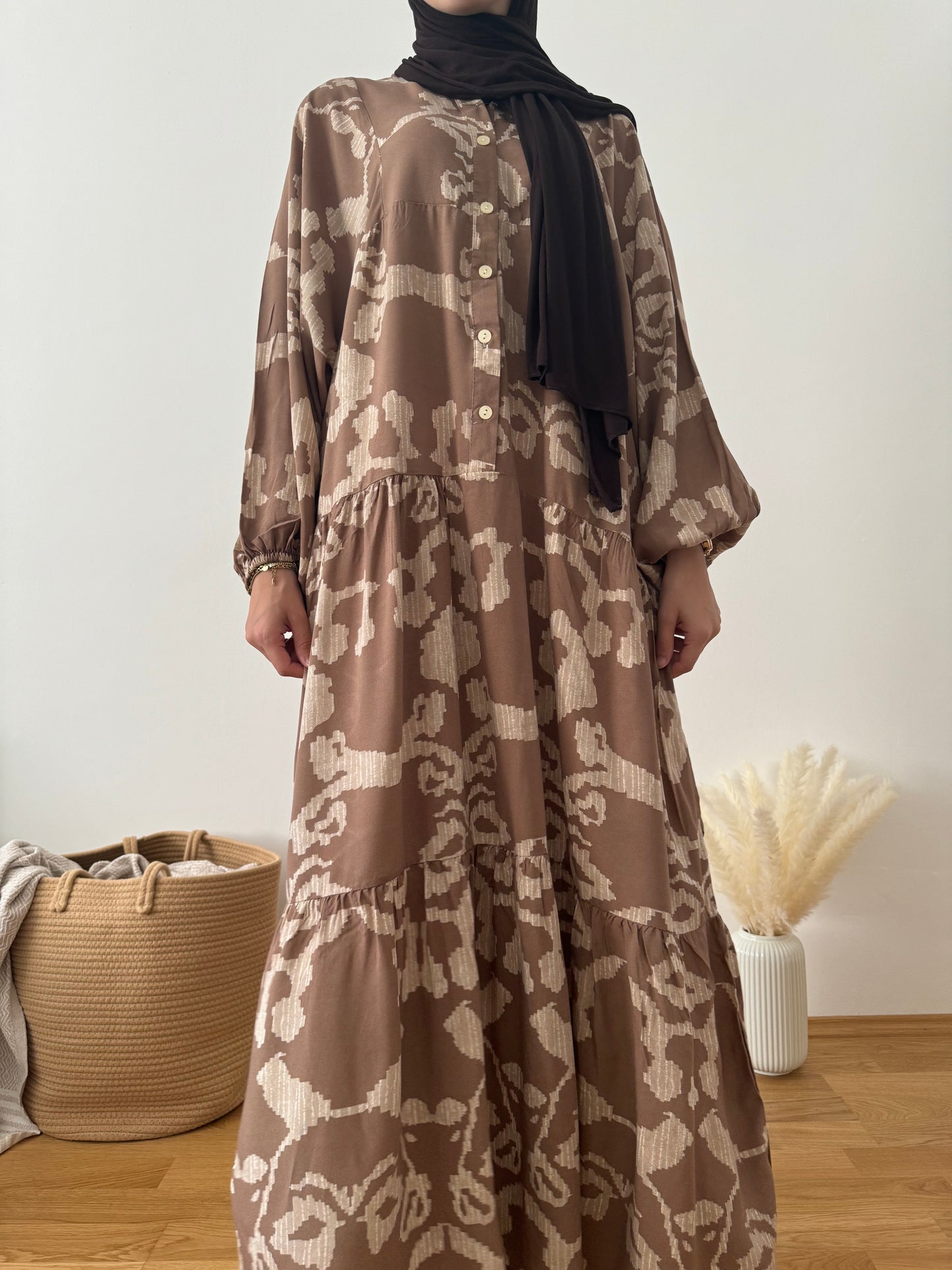 Boho Kleid beige-creme