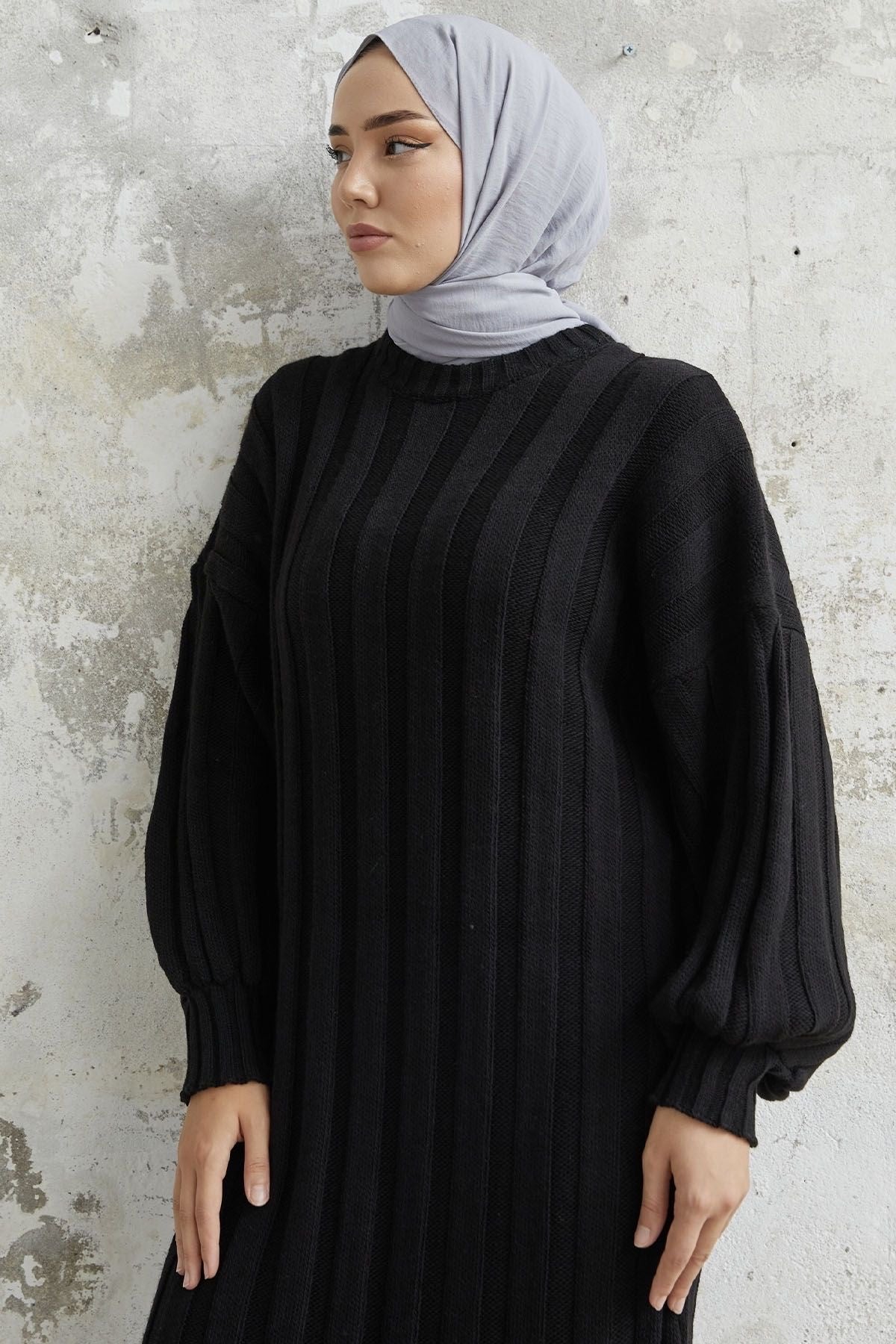 Selina Strick Kleid schwarz
