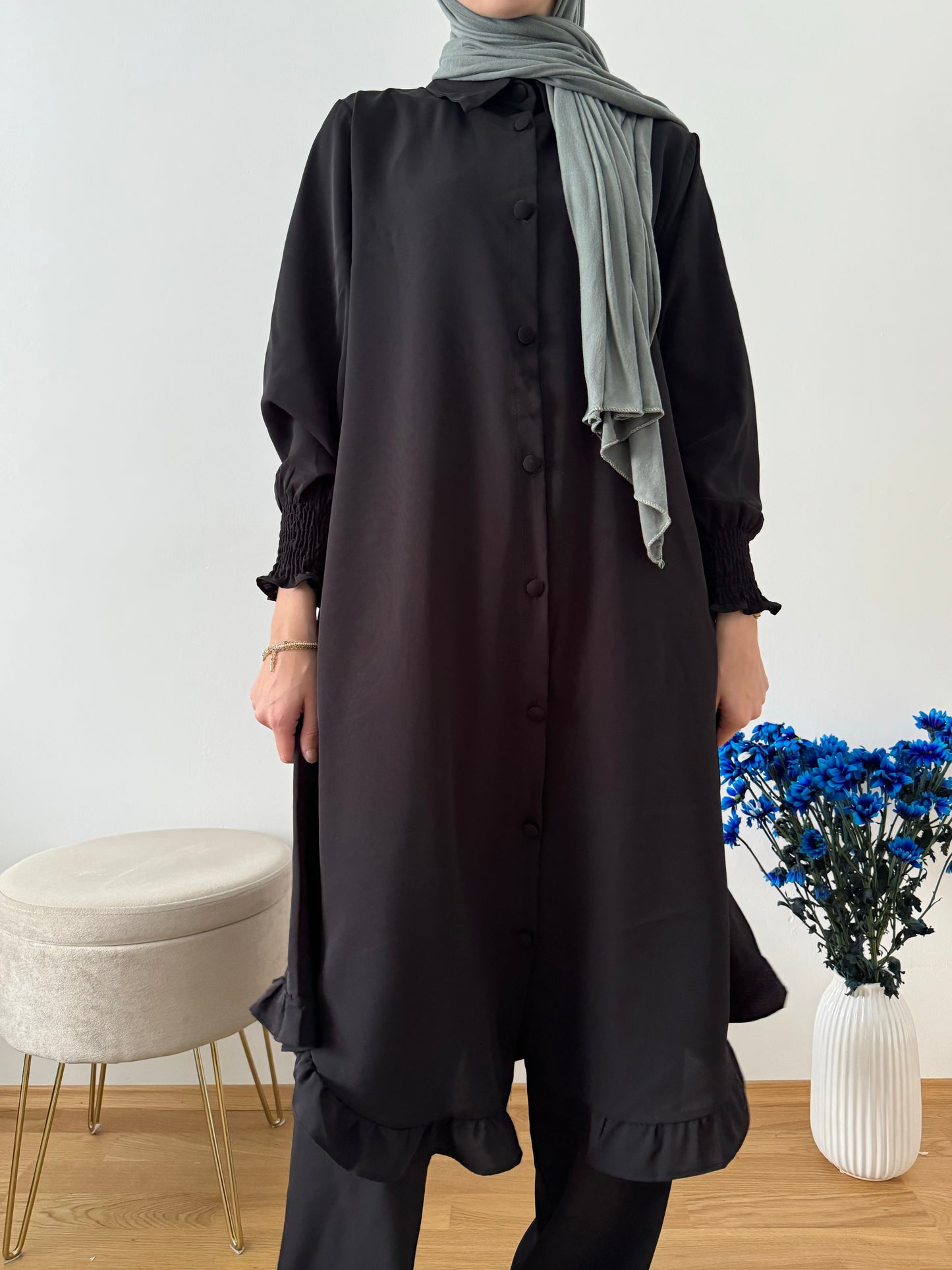 Zweiteiler Medina Seide schwarz
