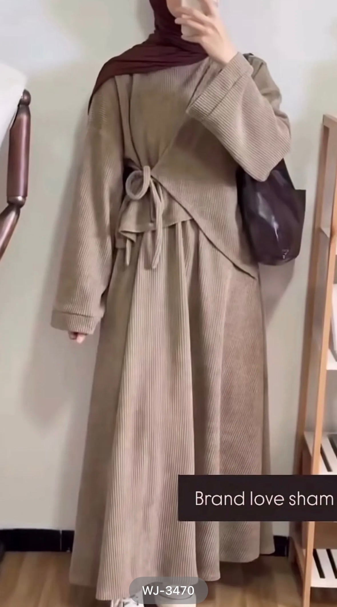 Safiya Zweiteiler taupe