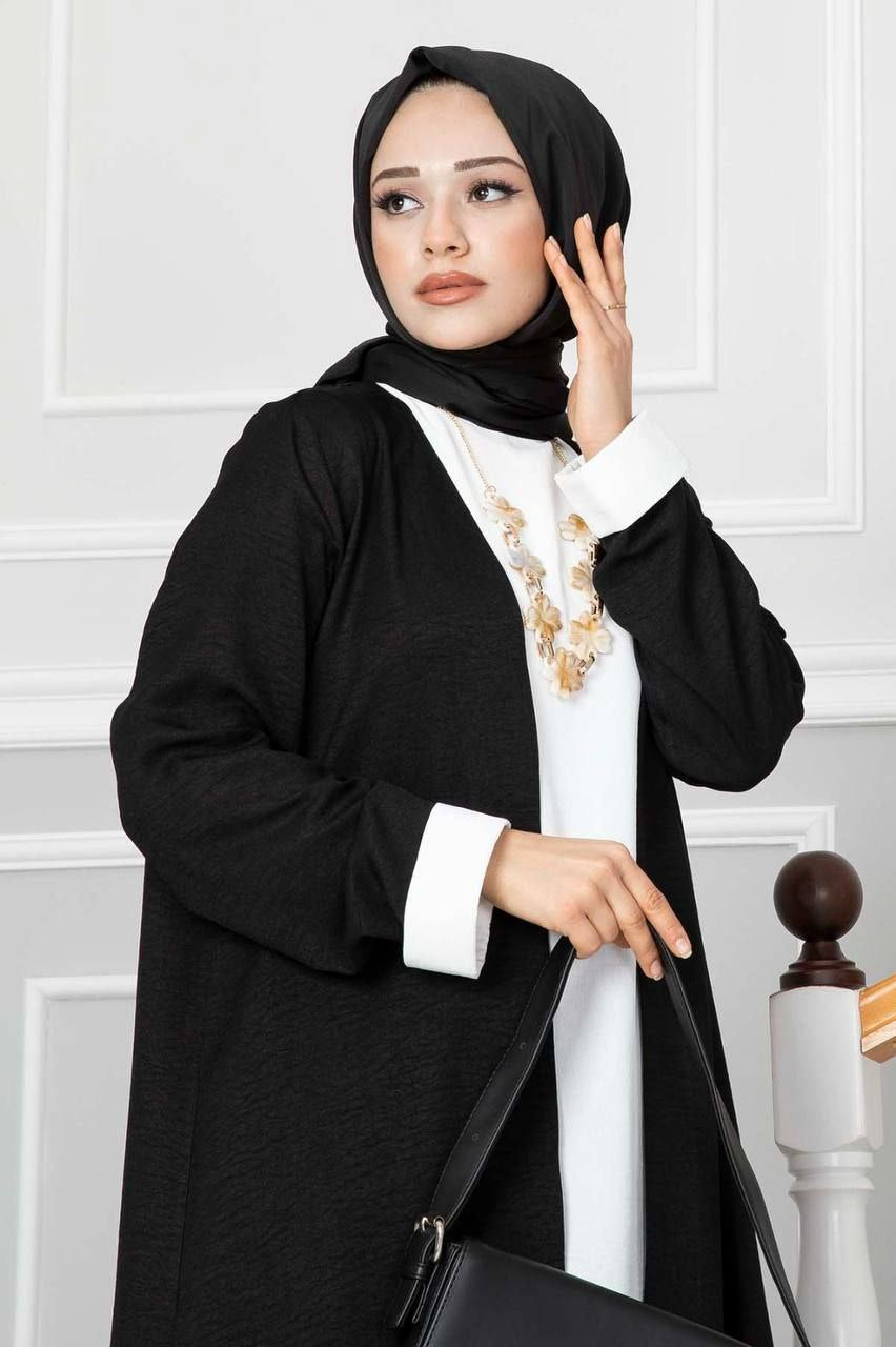 Leinen Dreiteiler schwarz