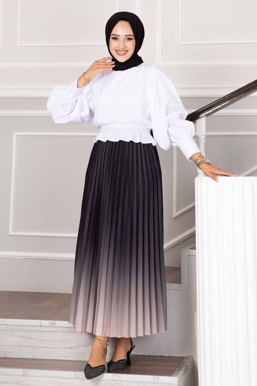 Plissee Rock schwarz