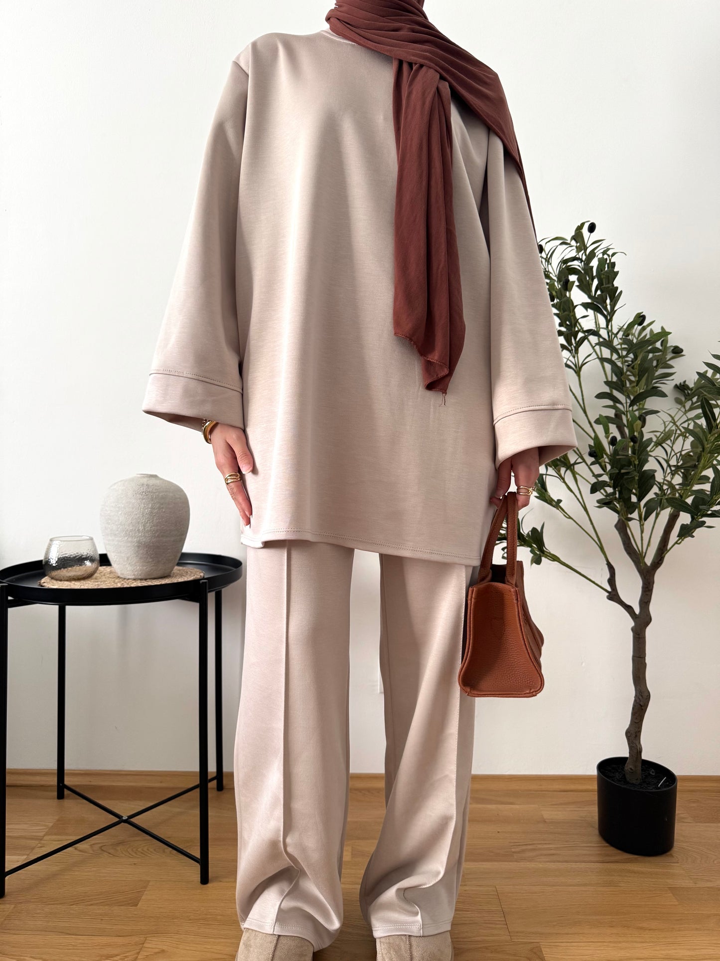 Lana Sweat Zweiteiler creme