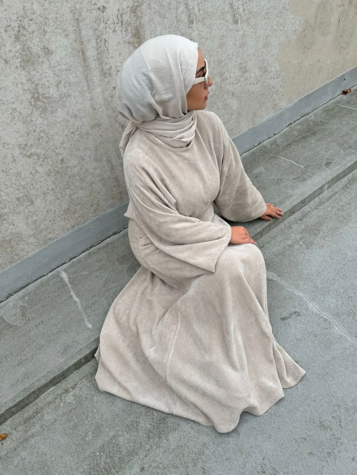 Aliya Strick Zweiteiler creme