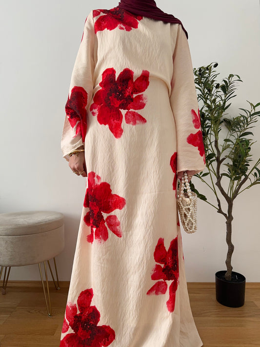 Alara Kleid beige-rot