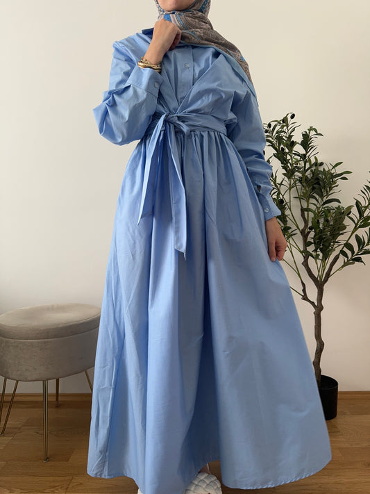Shirin Hemdkleid blau