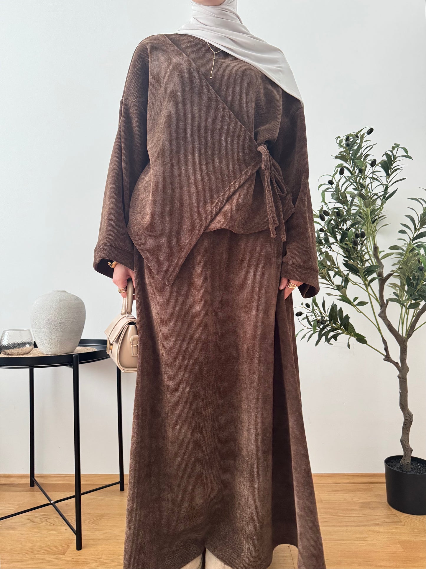 Safiya Zweiteiler braun