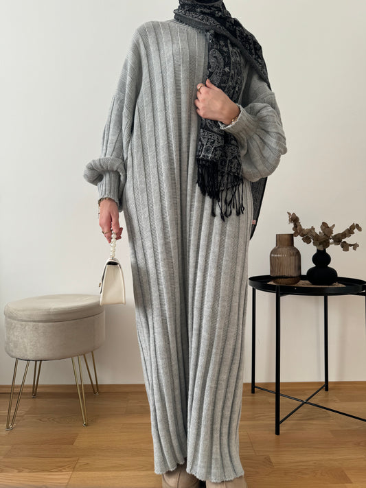 Selina Strick Kleid grau