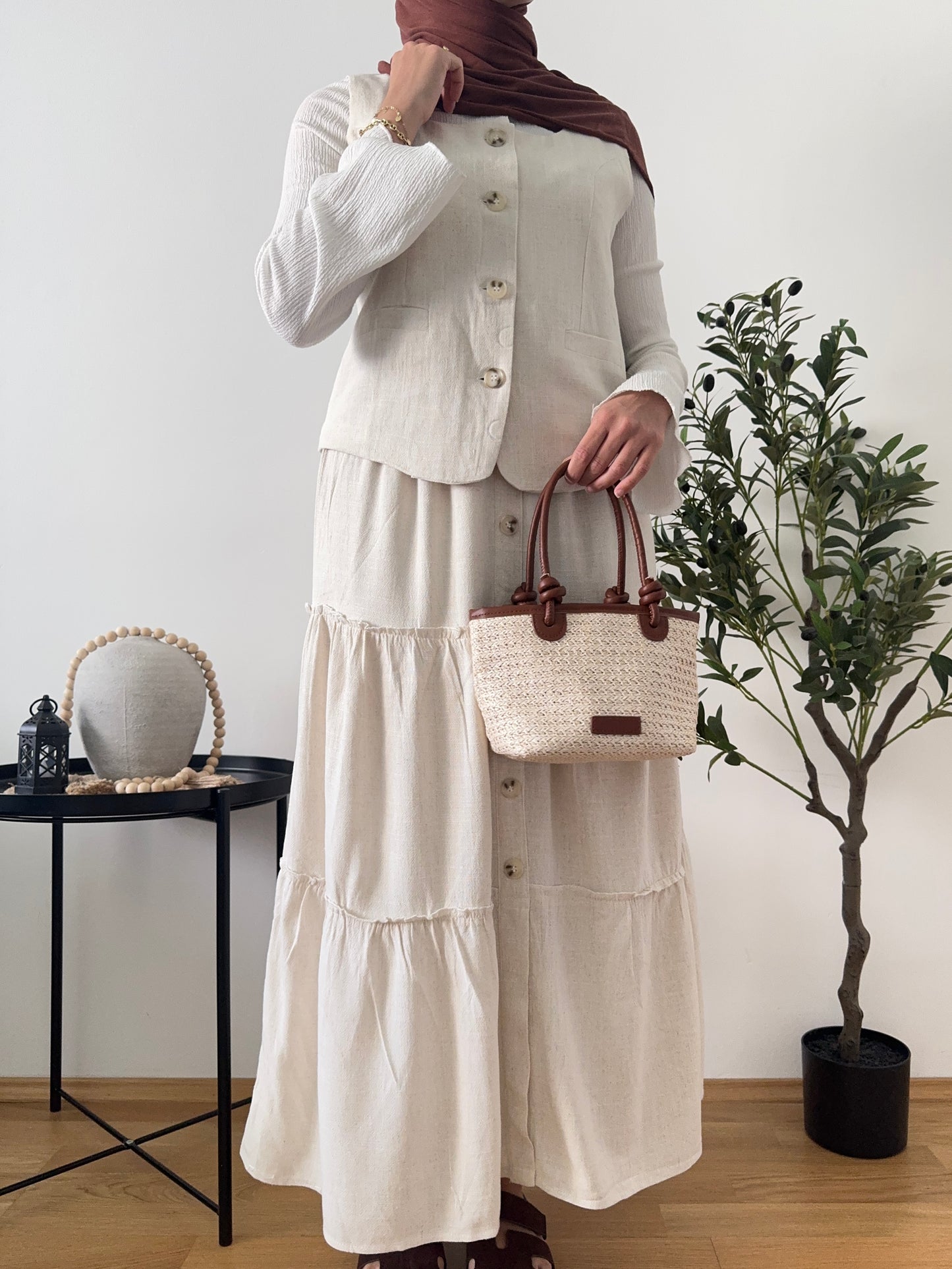 Jasmina Leinen Zweiteiler creme