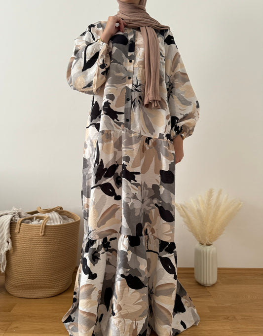 Boho Kleid grau