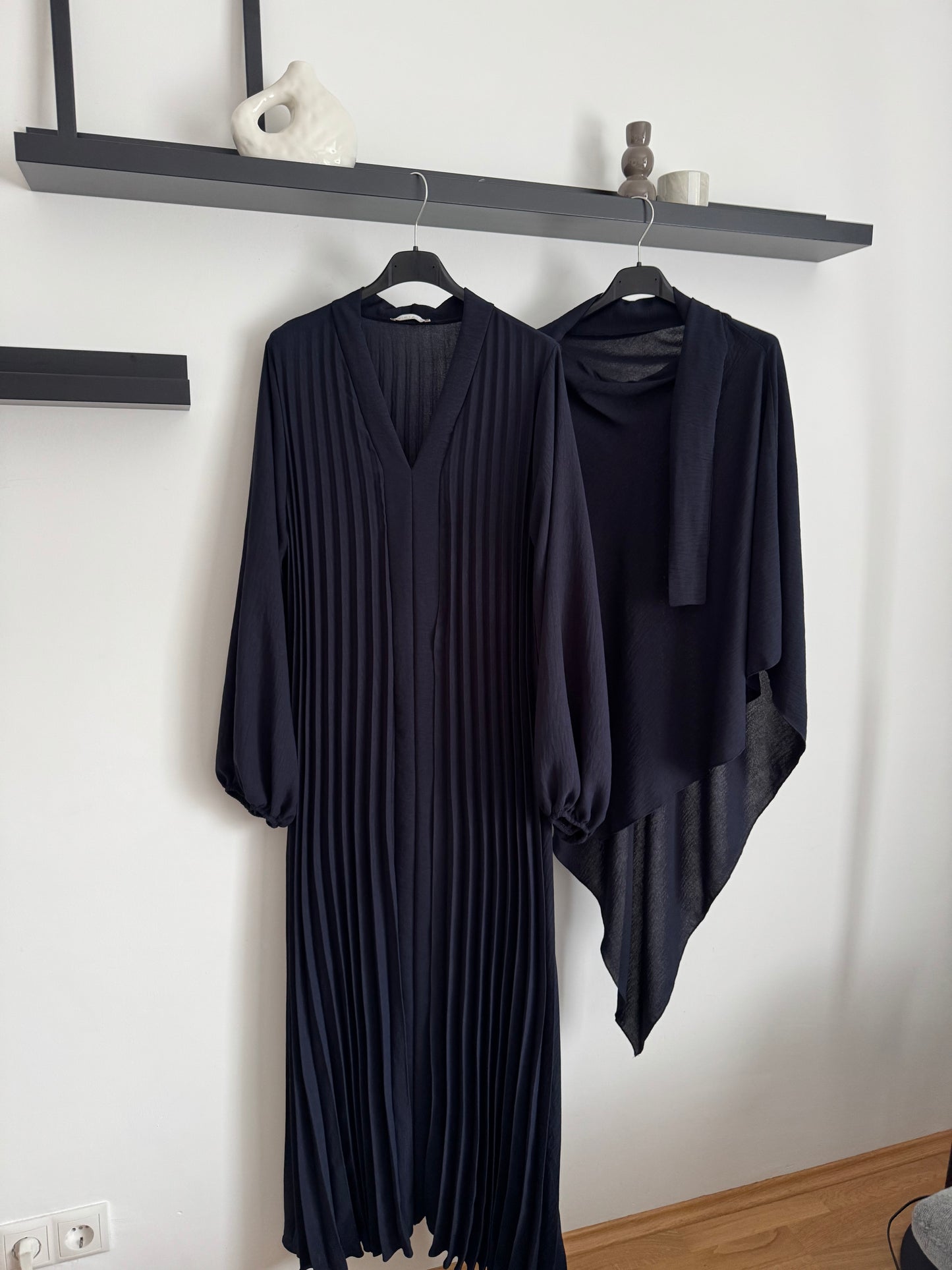 Ikra Abaya Set dunkelblau