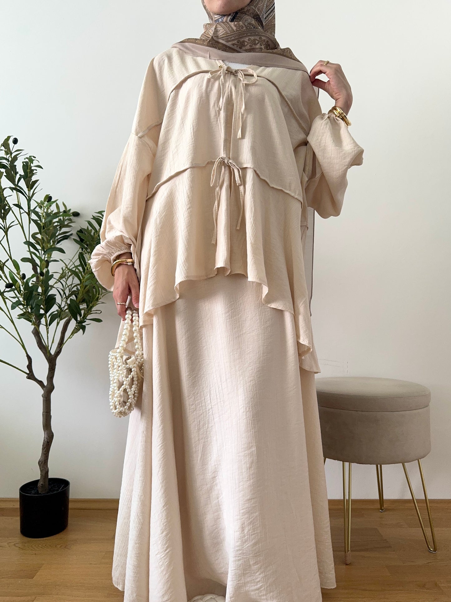 Noor Zweiteiler creme