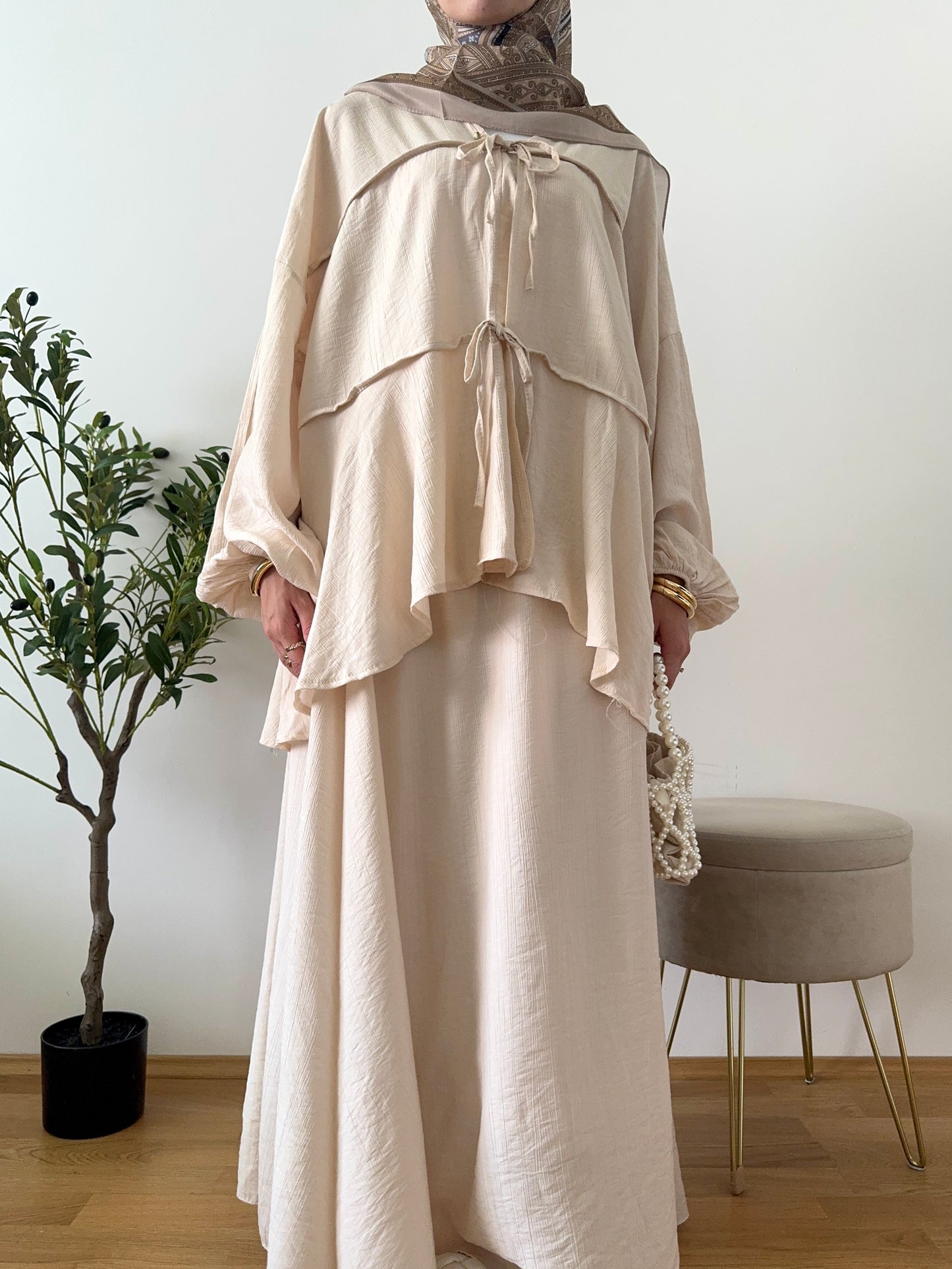 Noor Zweiteiler creme