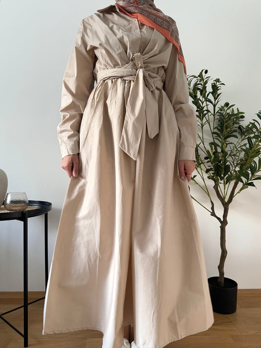 Shirin Hemdkleid beige