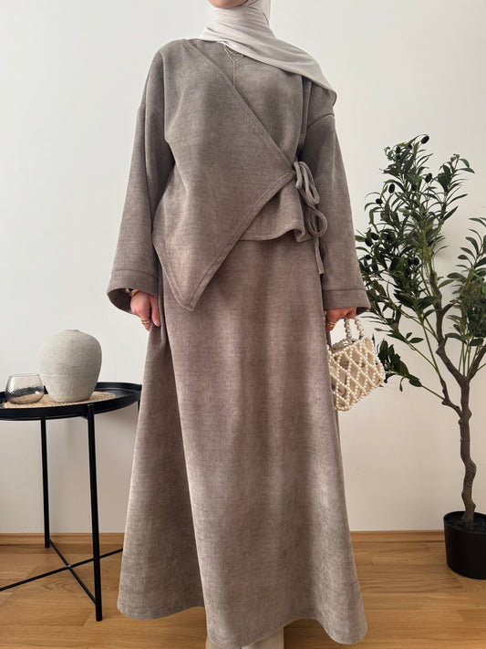 Safiya Zweiteiler taupe