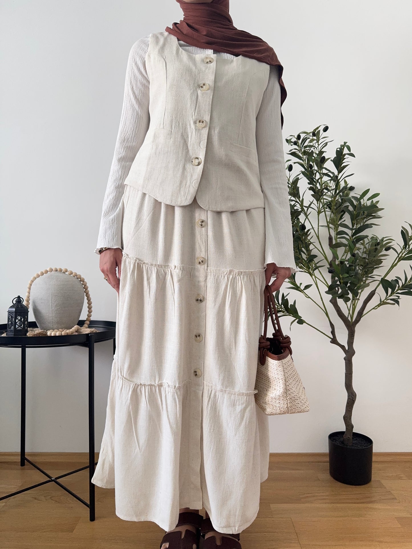 Jasmina Leinen Zweiteiler creme