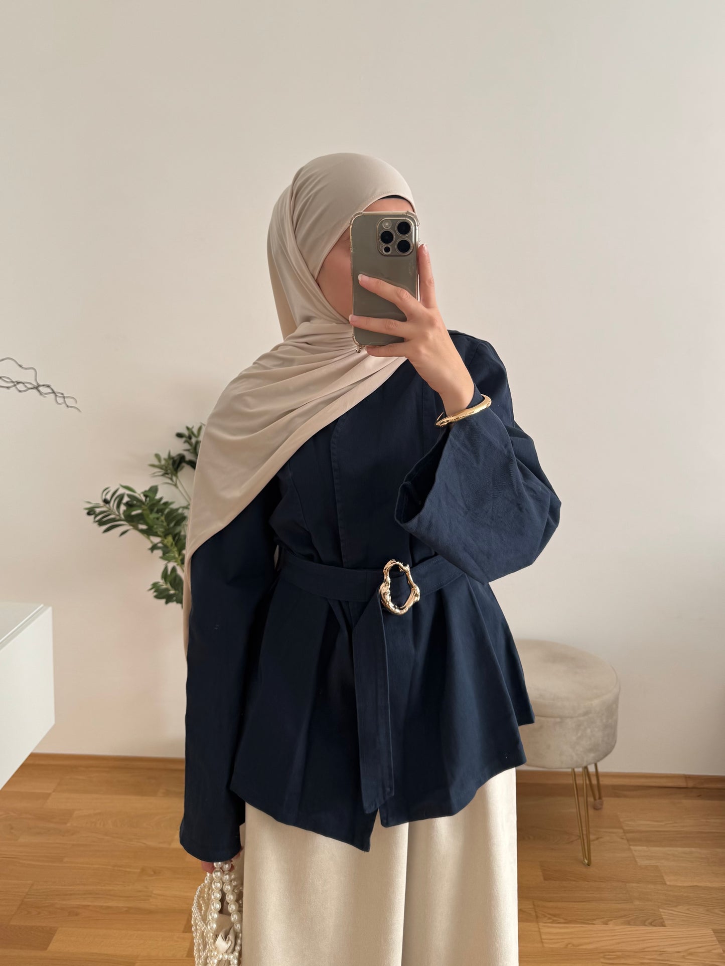 Denim Oberteil dunkelblau