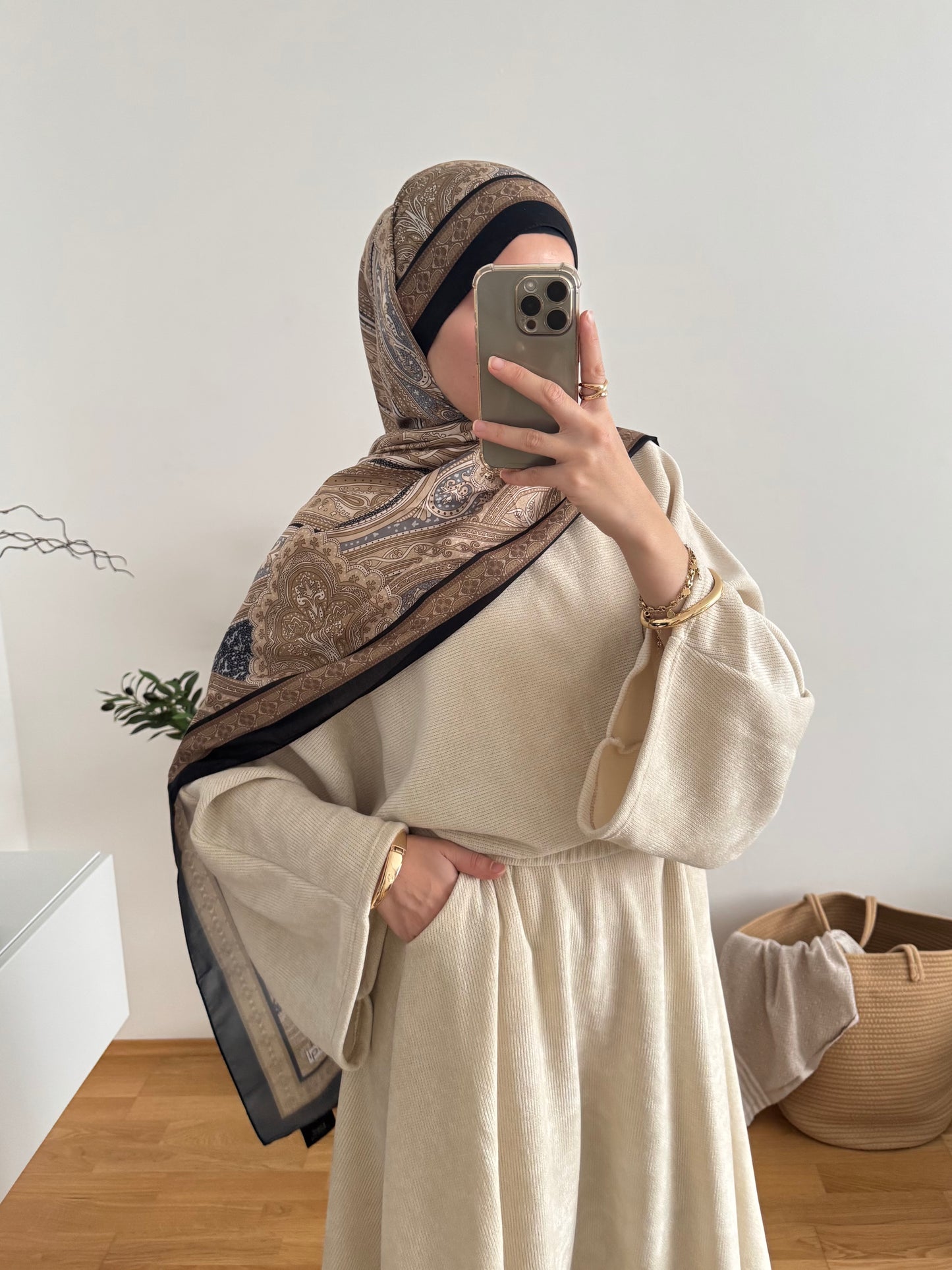 Aliya Cord Zweiteiler creme