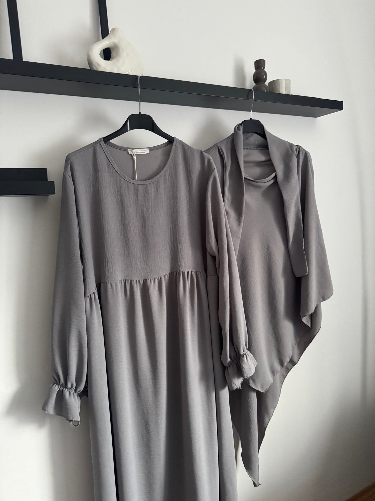 Abaya Set Safira dunkelgrau